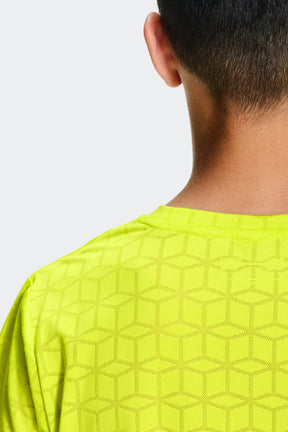 Boys Cube T-Shirt - Electric Lime