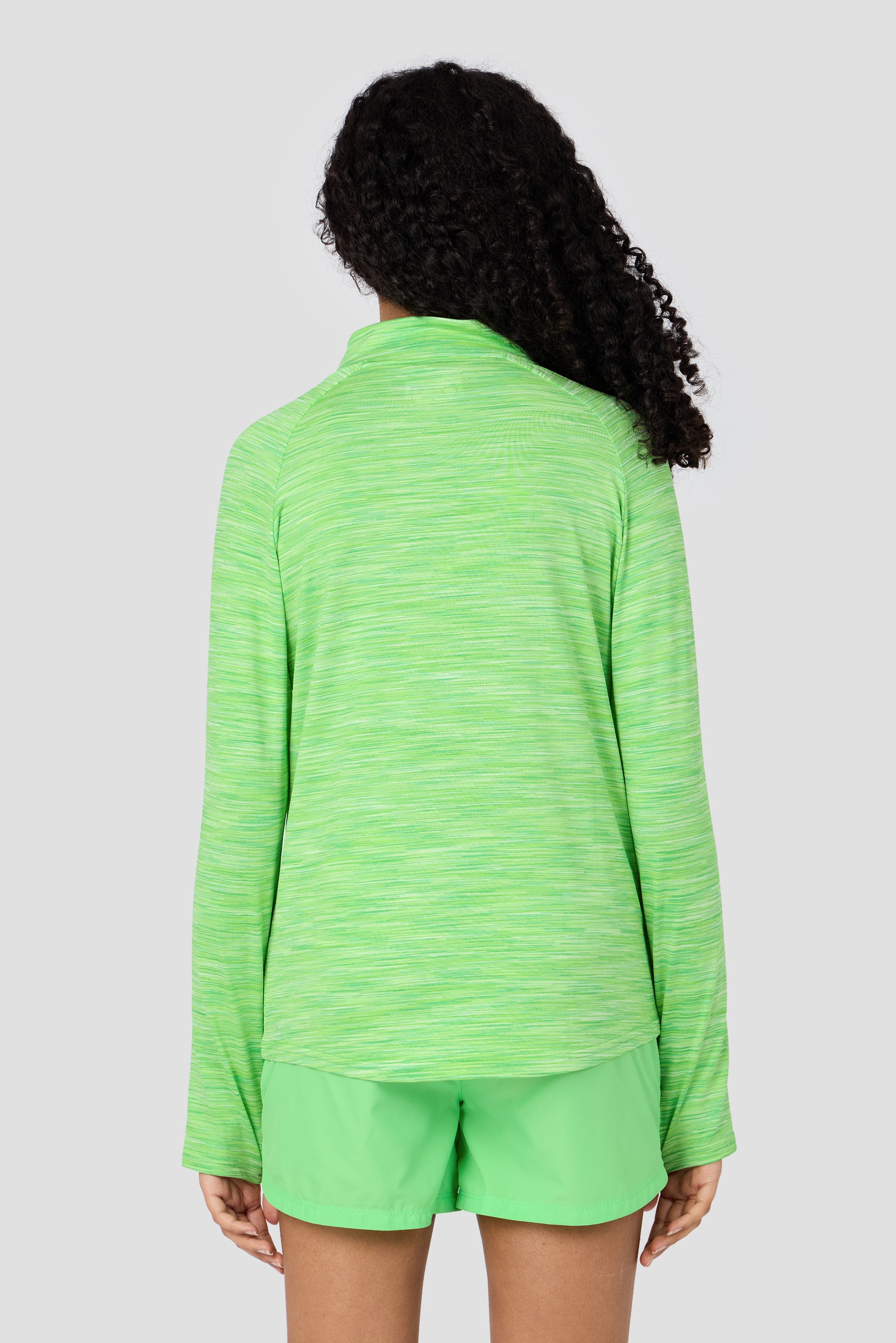 Girls Trail 1/4 Zip - Apple Green Multi