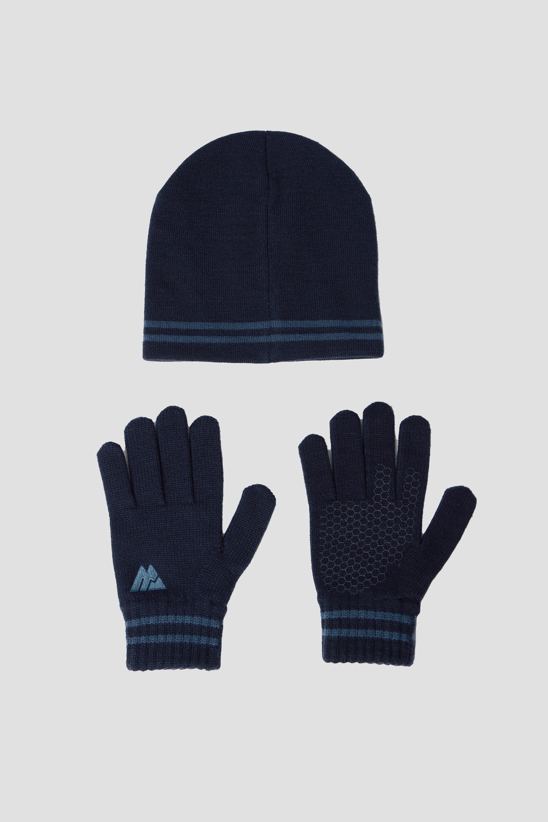 Junior Ibex Beanie/Gloves Set - Midnight Blue/Naval