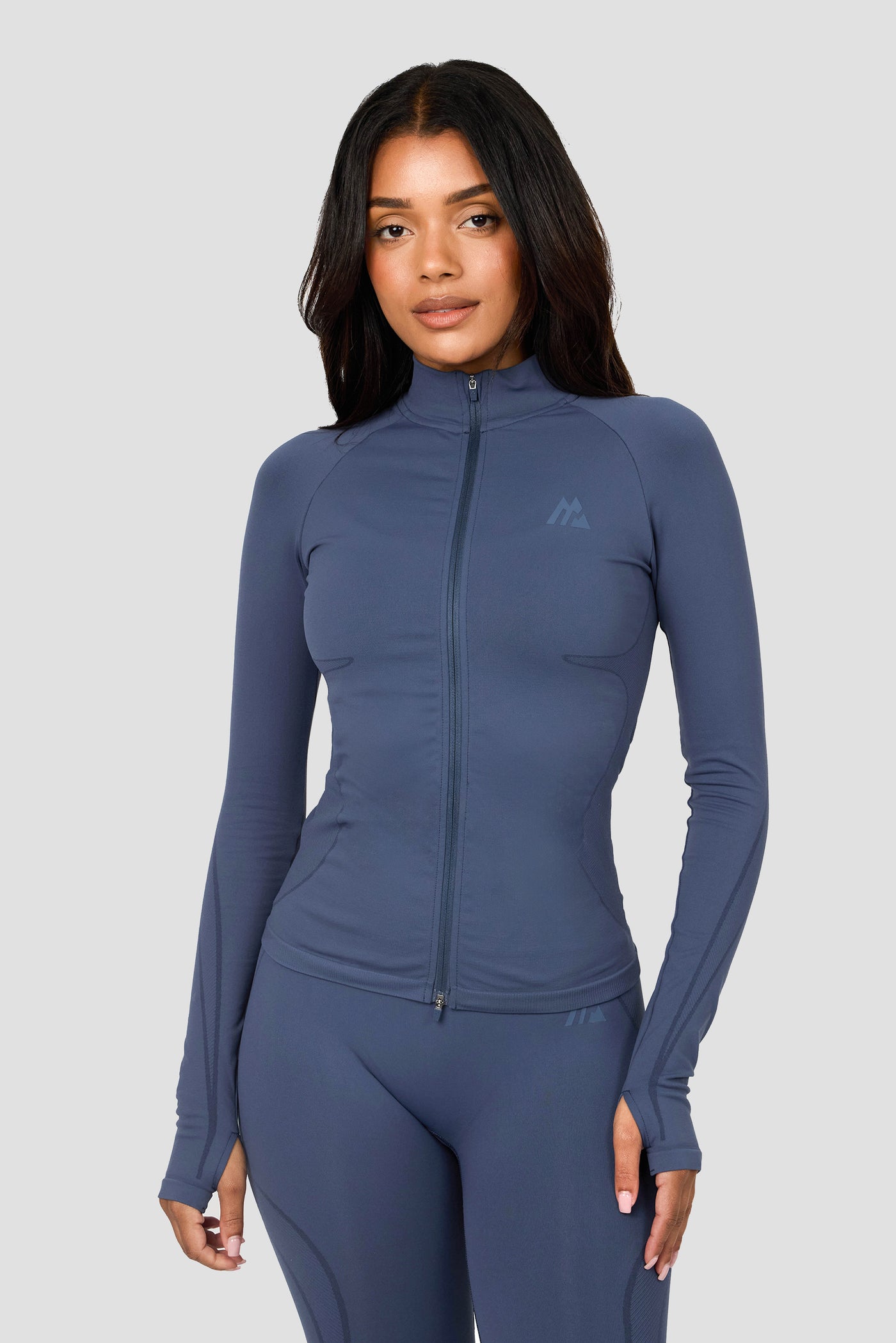 Evolve 2.0 Seamless Full Zip - Greyed Indigo