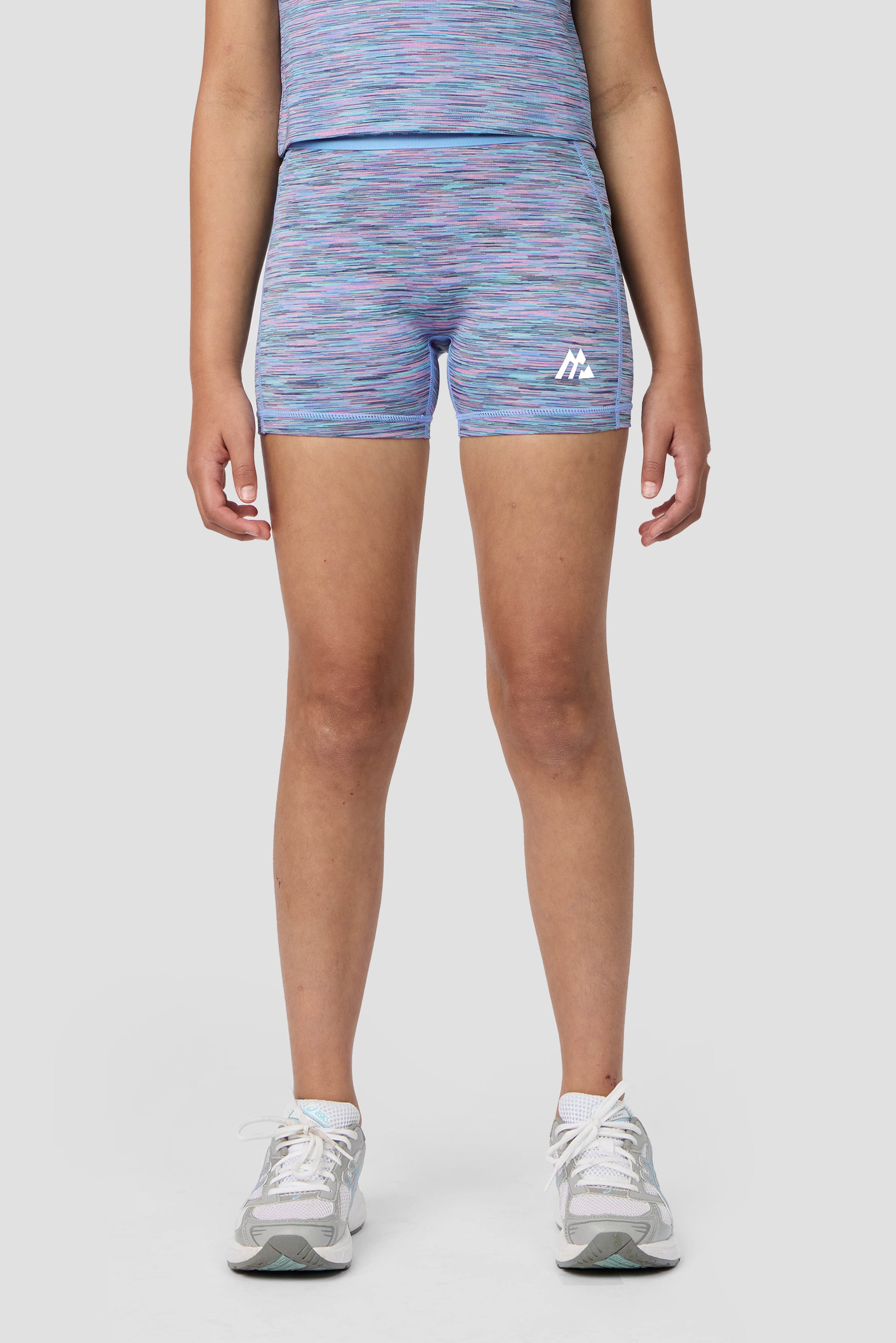 Girls Trail Icon Cycling Short - Blue/Lilac Multi