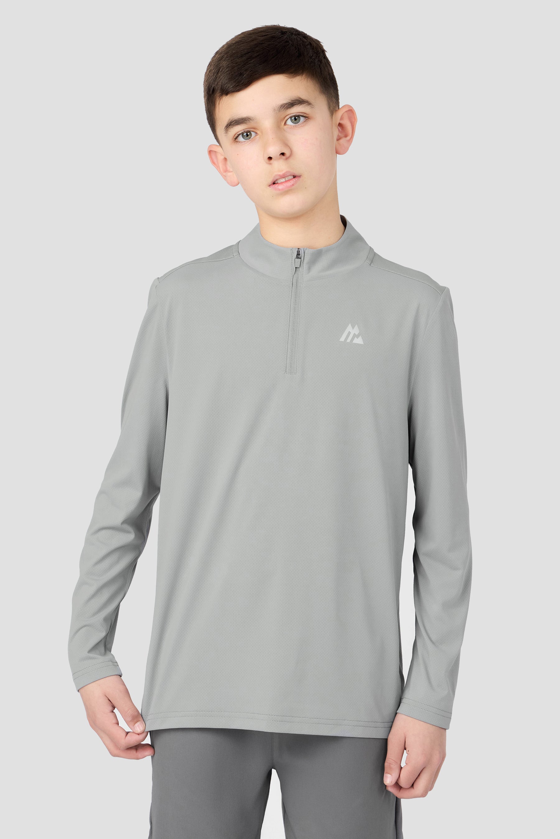 Boys Delta 1/4 Zip - Platinum Grey