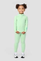 Infant Girls Graphic 1/4 Zip/Legging Set - Birds Egg Green