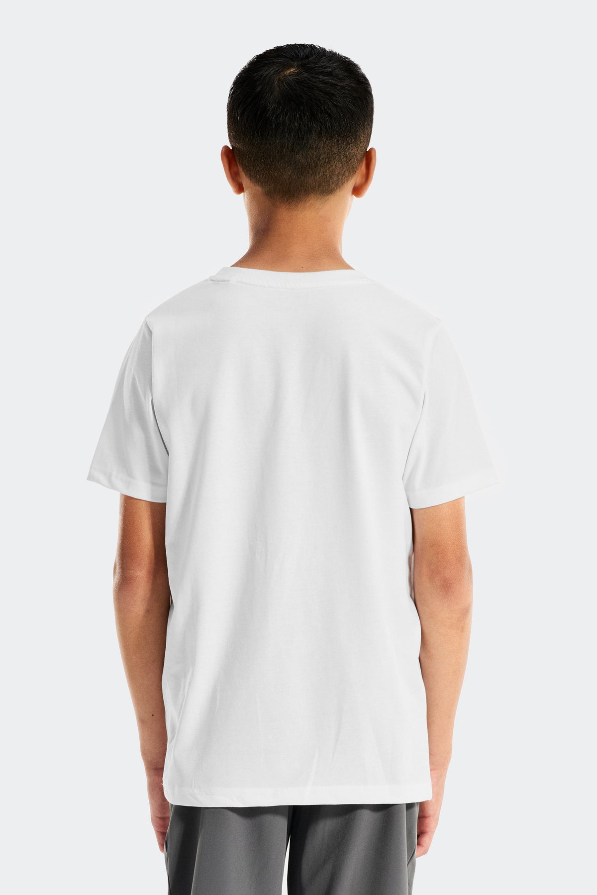 Boys Trail Linear Logo T-Shirt - White