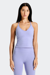 Muse Seamless Halter Neck Tank - Iced Amethyst