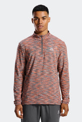 Trail 1/4 Zip - Grey/Orange