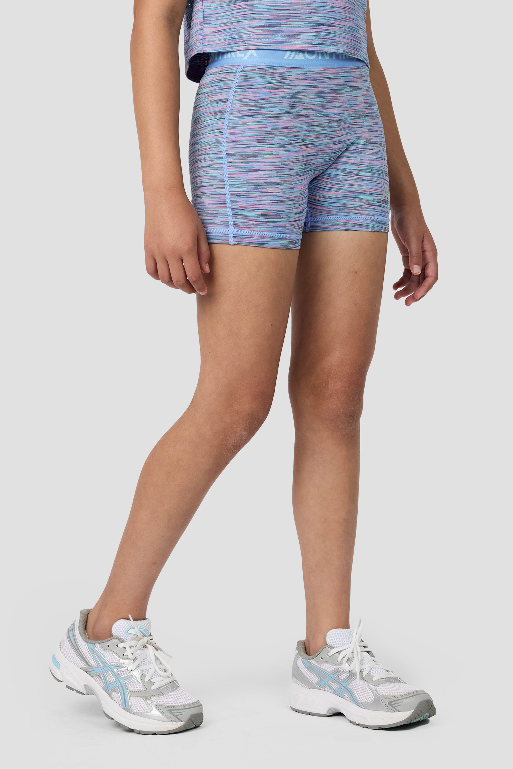 Girls Trail Icon Cycling Short - Blue/Lilac Multi