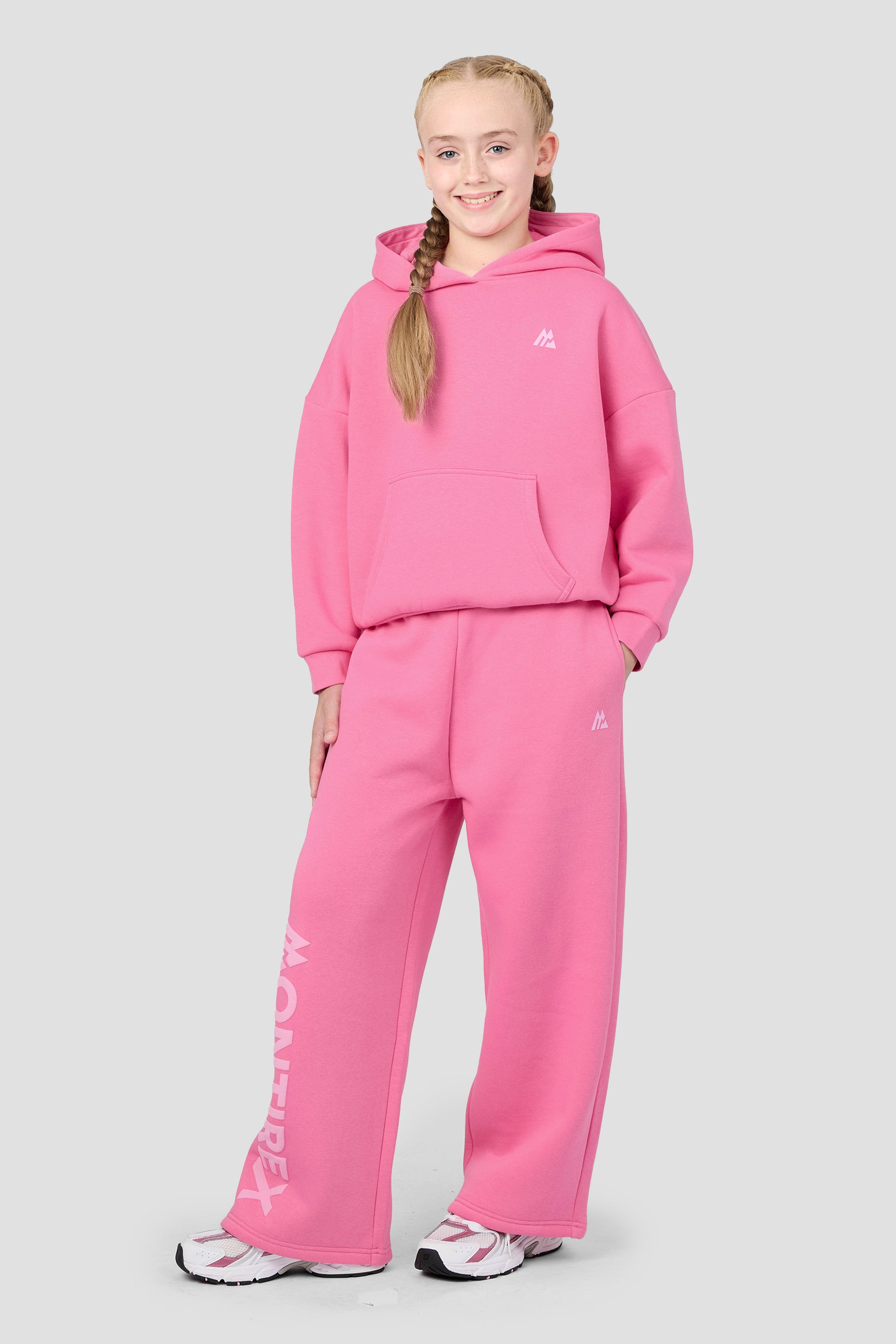 Girls Vibe Wide Leg Jogger - Framboise