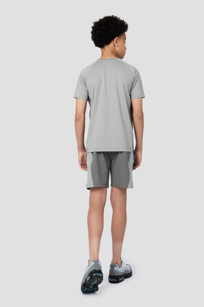 Boys Optic Short - Cement Grey/Platinum Grey/Neon Sky