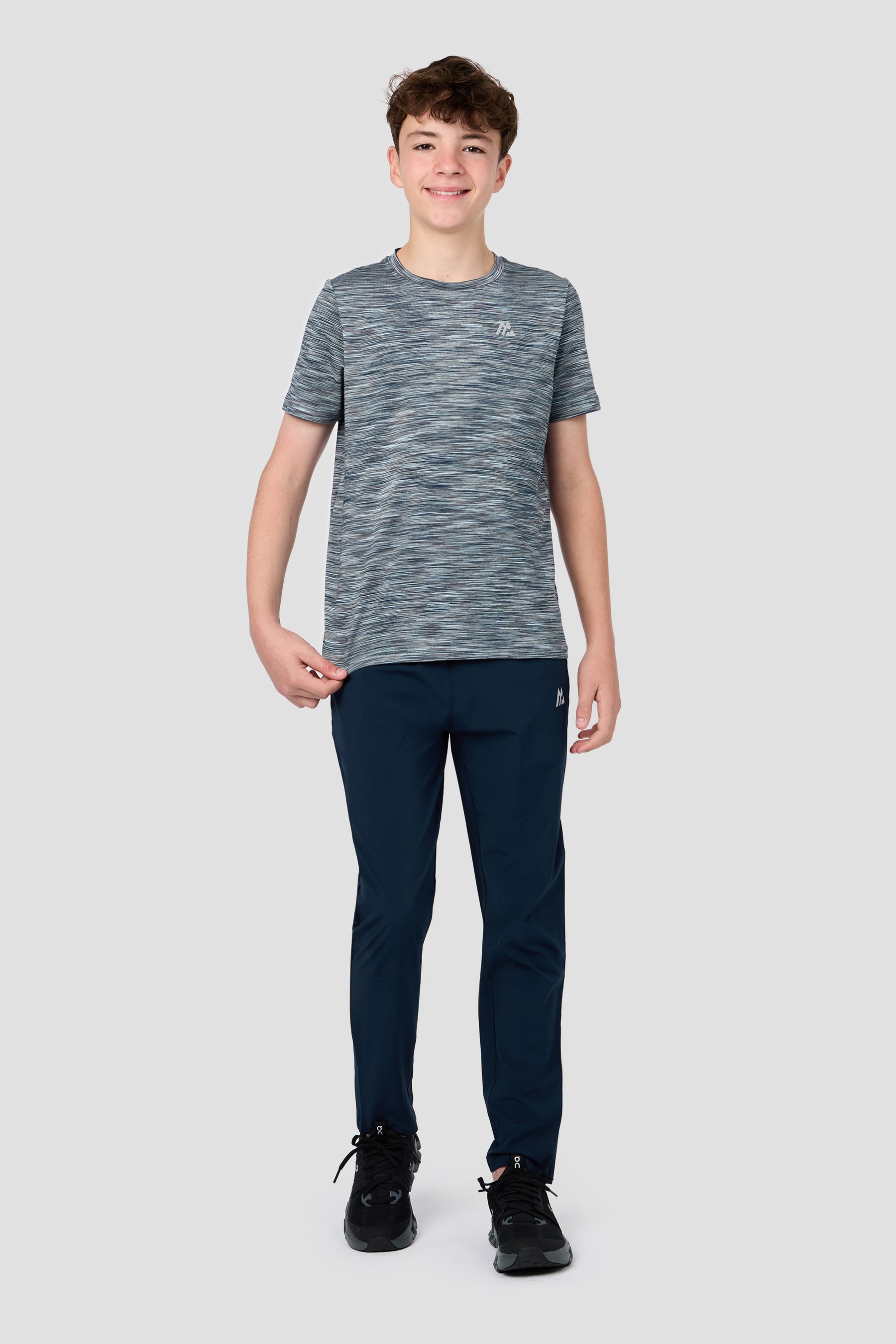 Boys Trail T-Shirt - Navy/Blue/Grey