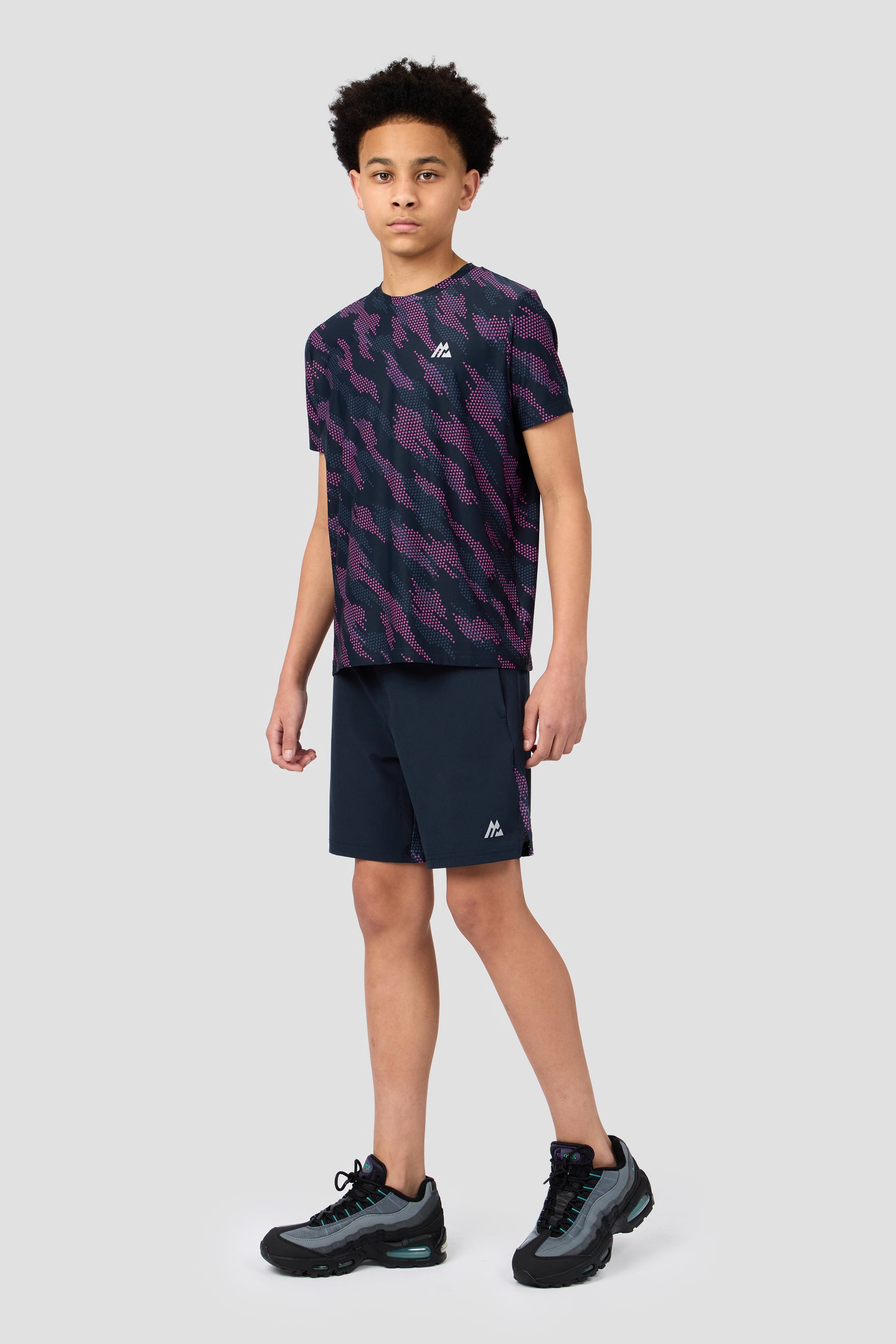 Boys Thera Short - Navy Void/Greyed Indigo/Knockout Pink