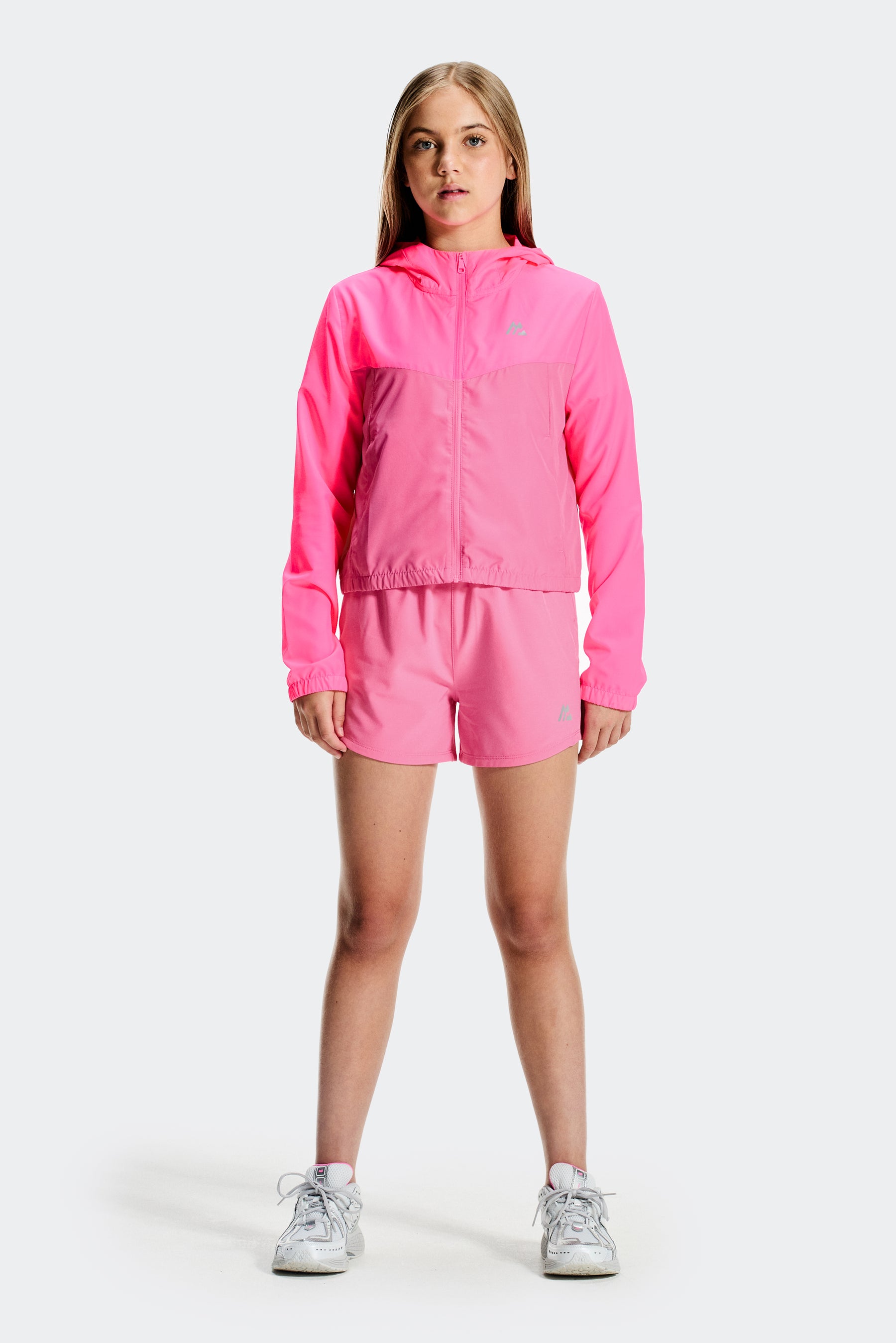 Girls Pace 2.0 Windbreaker - Neon Pink/Peony Pink