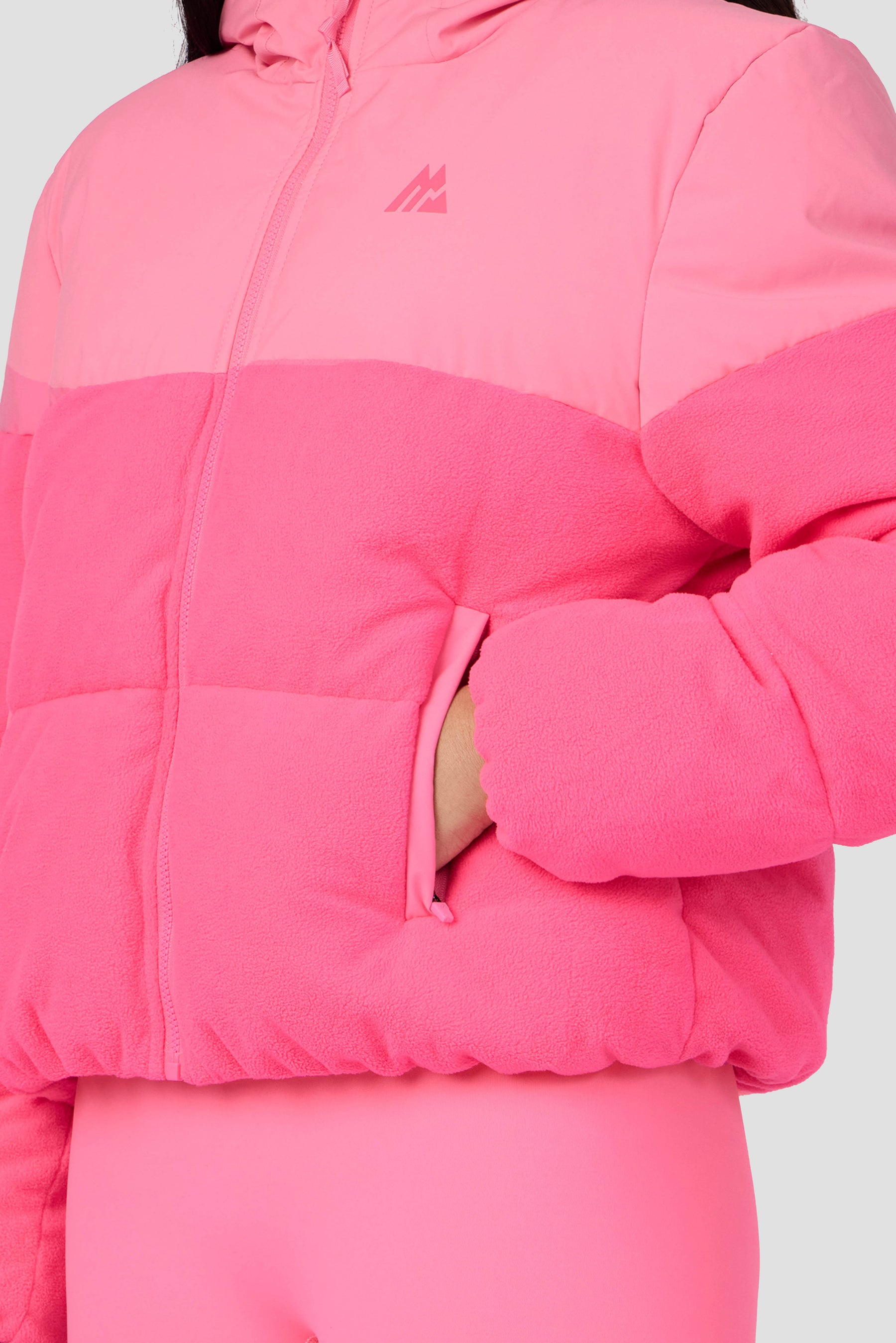 Girls Snowbird Jacket - Framboise/Neon Pink
