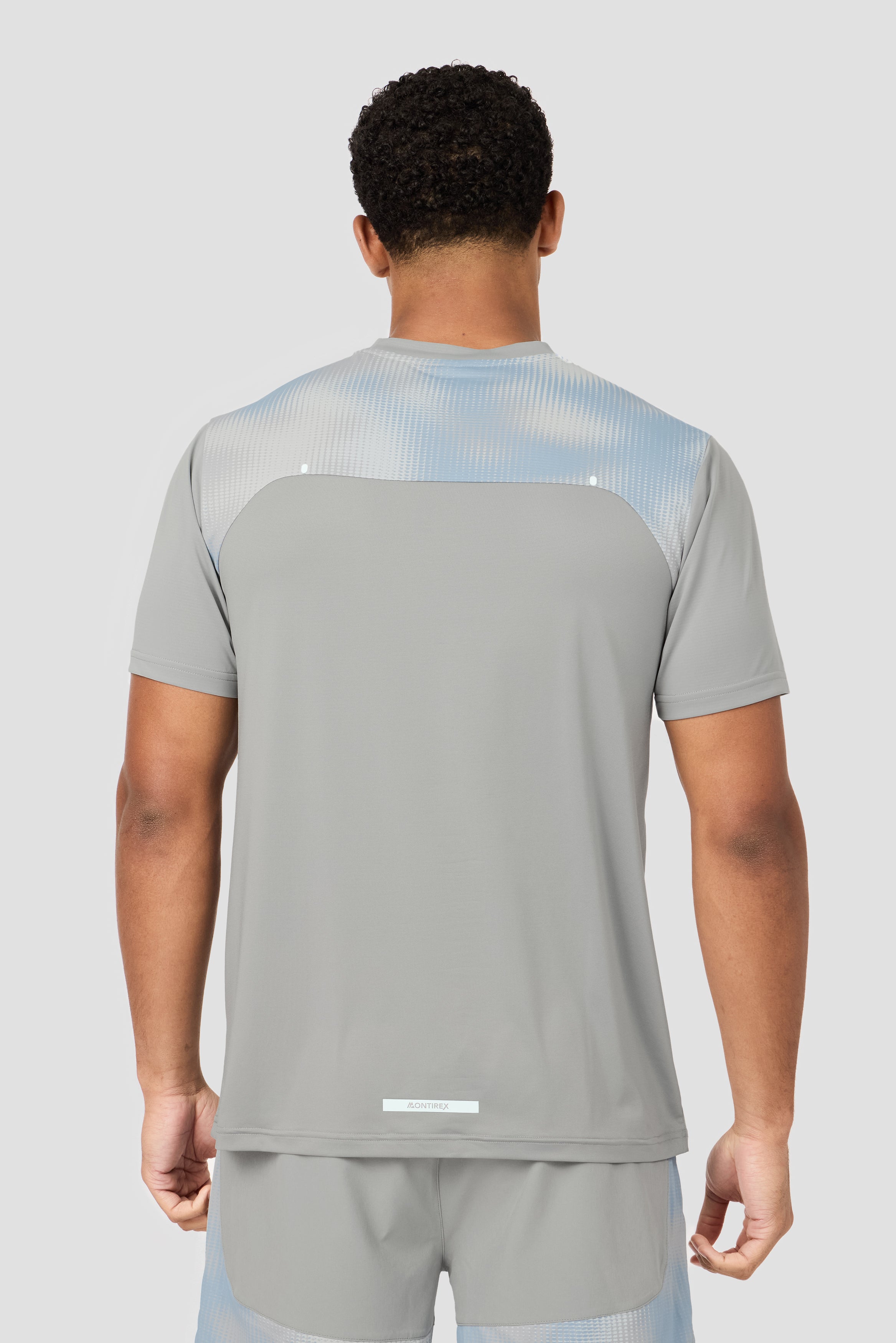 MTX Run Disperse T-Shirt Platinum Grey | Montirex Sportswear Gymwear