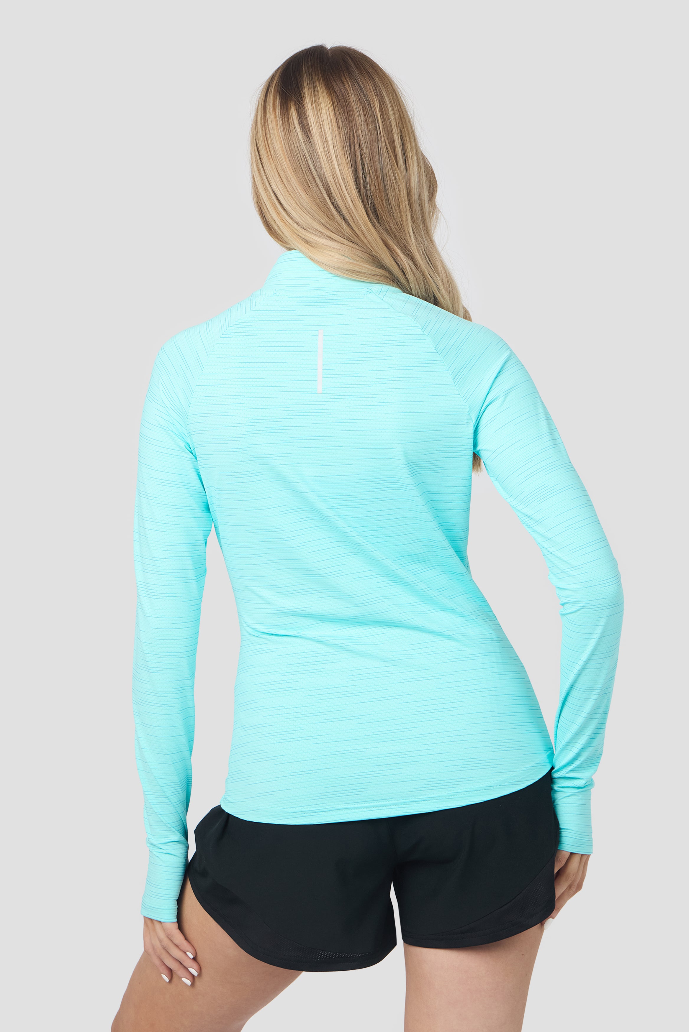 ハッピー Montirex Women's Fly 1/4 Zip Sportswear - Arctic Blue Gymwear