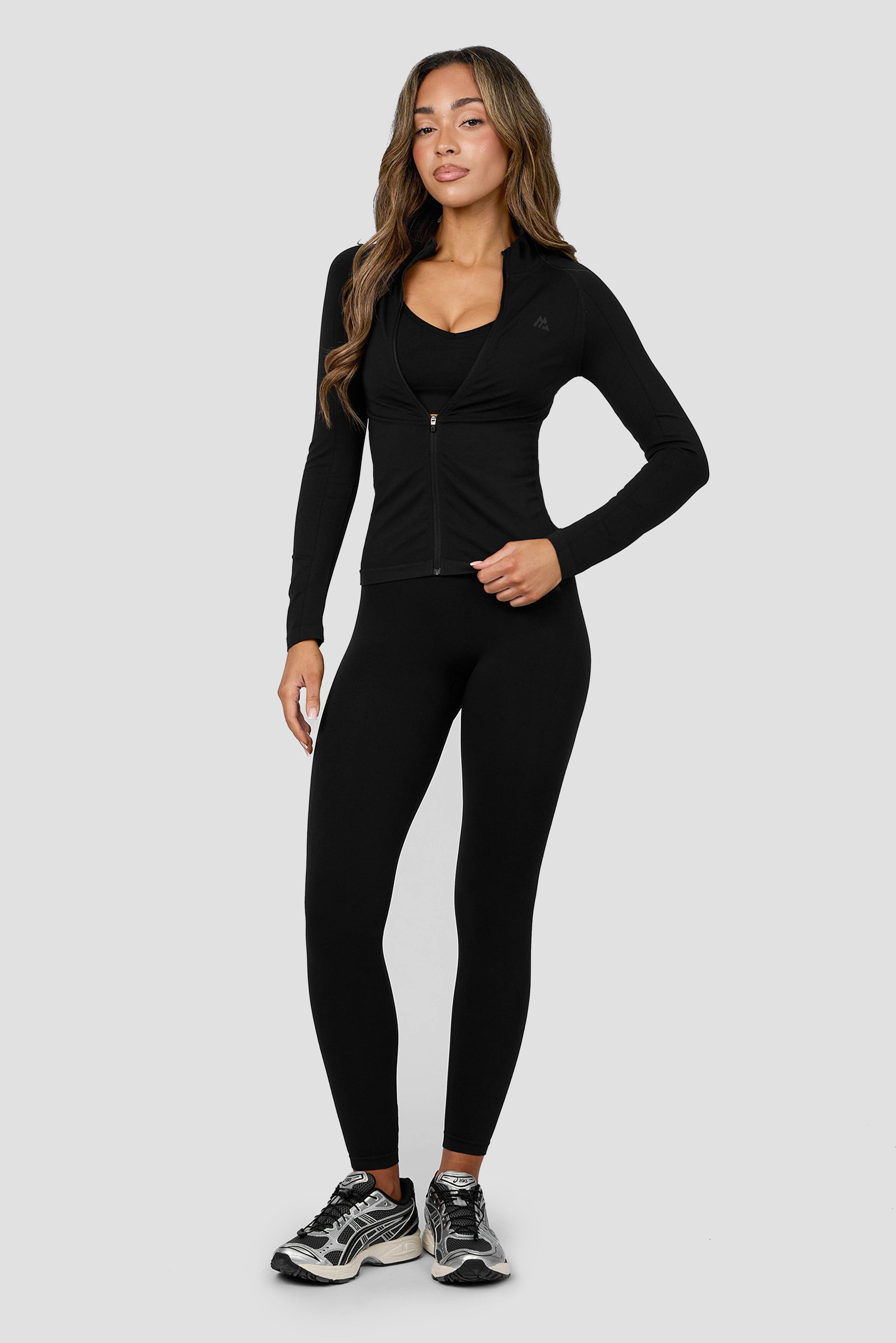 Muse Seamless Full Zip - Black | Montirex Gymwear & Sportswear