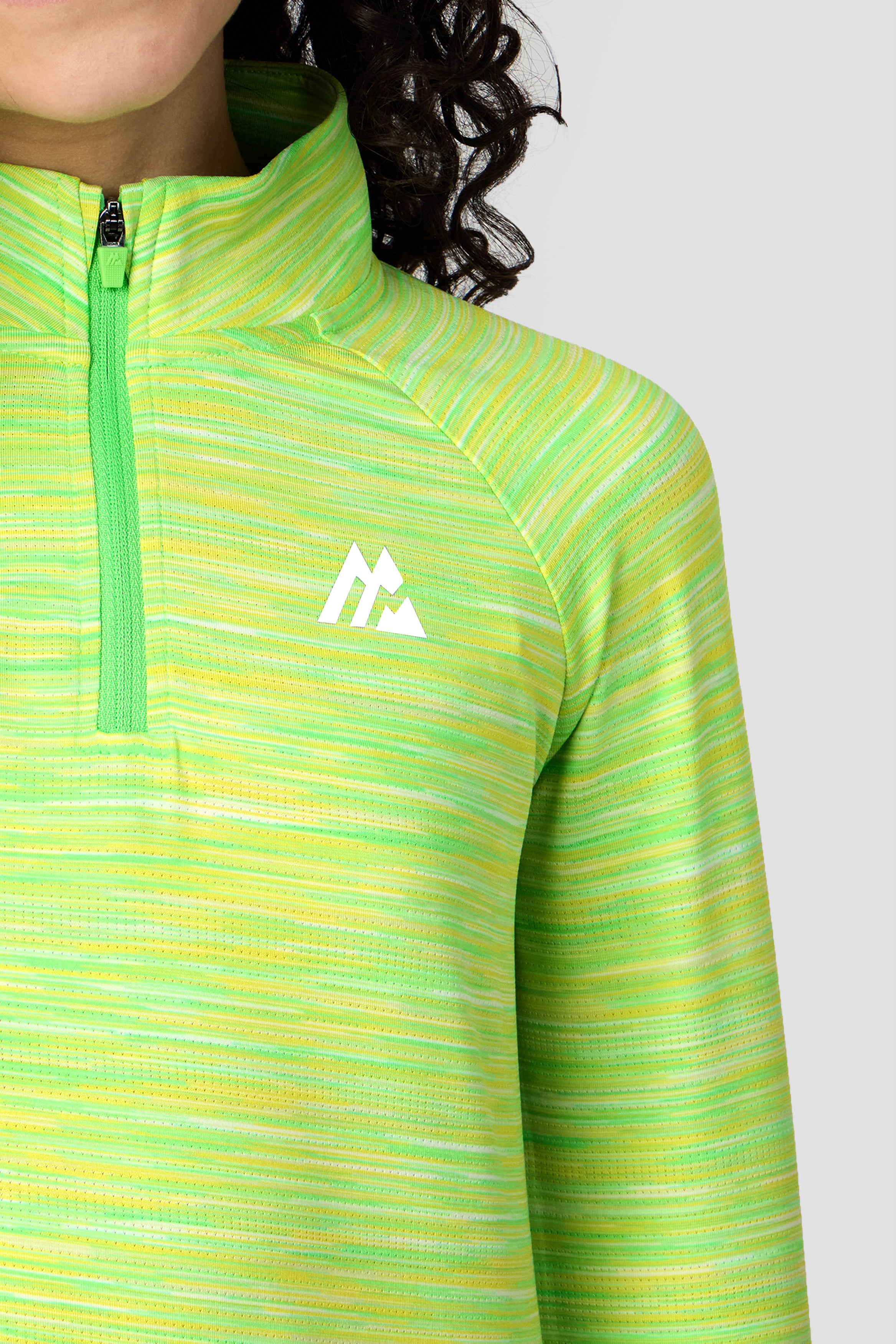 Montirex Girls Trail 1/4 Zip Green Multi | Sportswear Gymwear