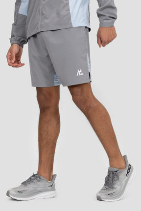 Trail Panel Short - Grey/White/Blue