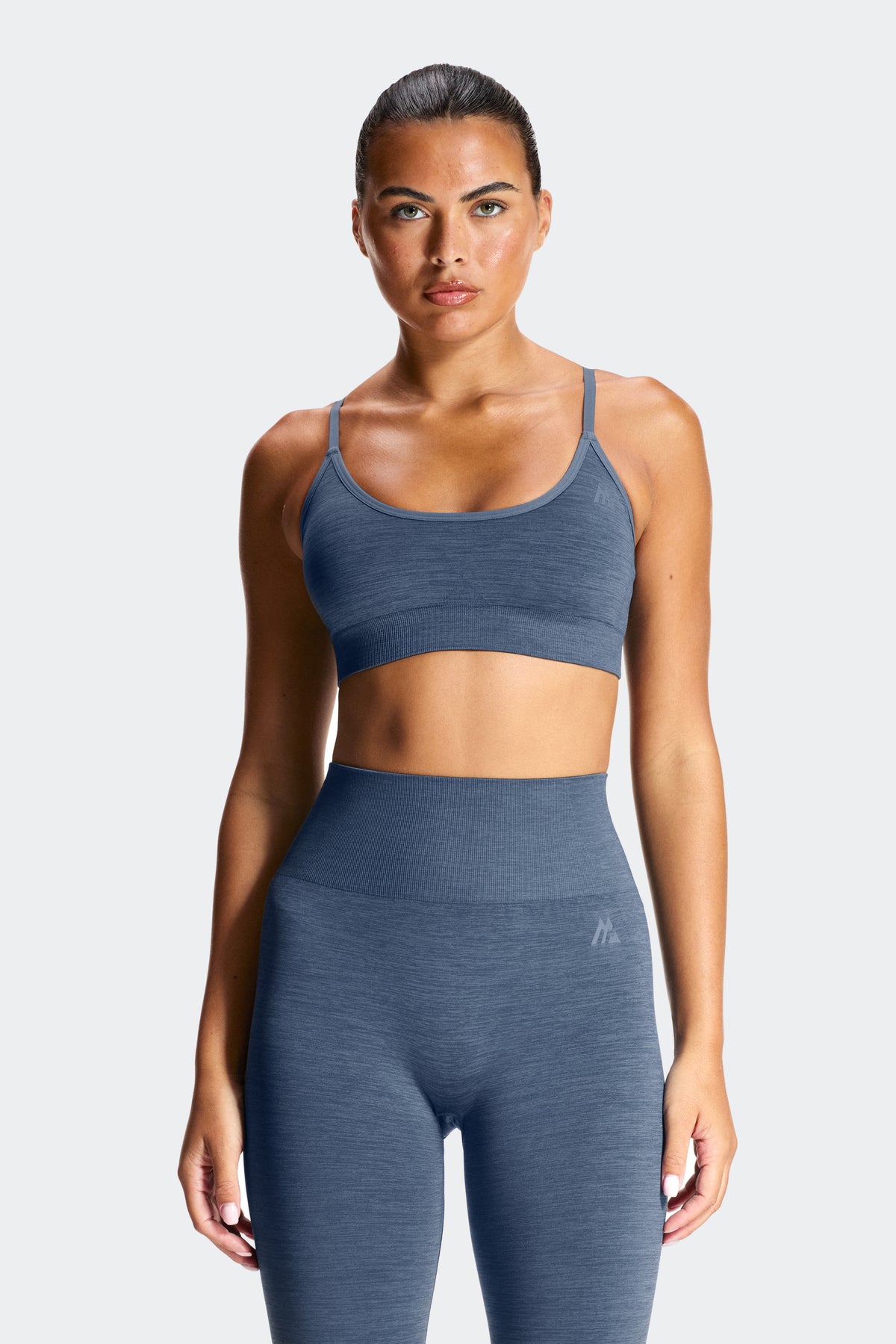 Trail Seamless Bra - Greyed Indigo Marl
