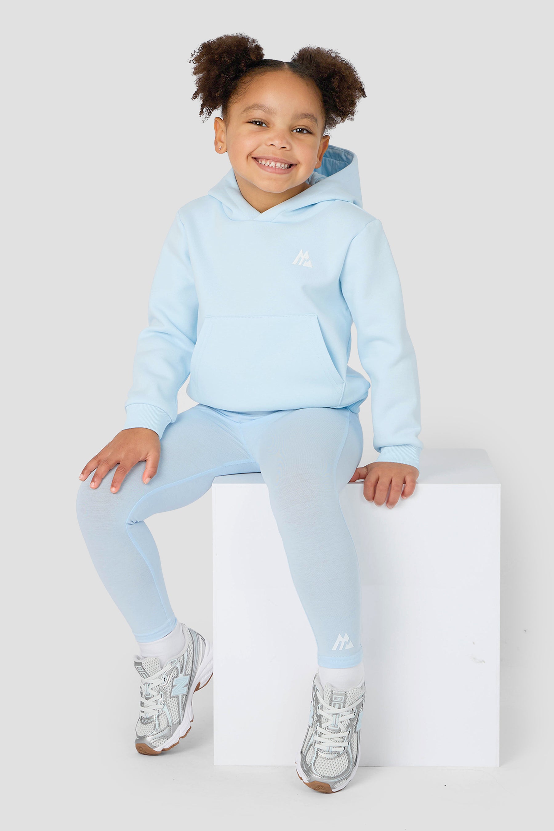 Infant Girls Joy Hood and Legging Set - Misty Blue