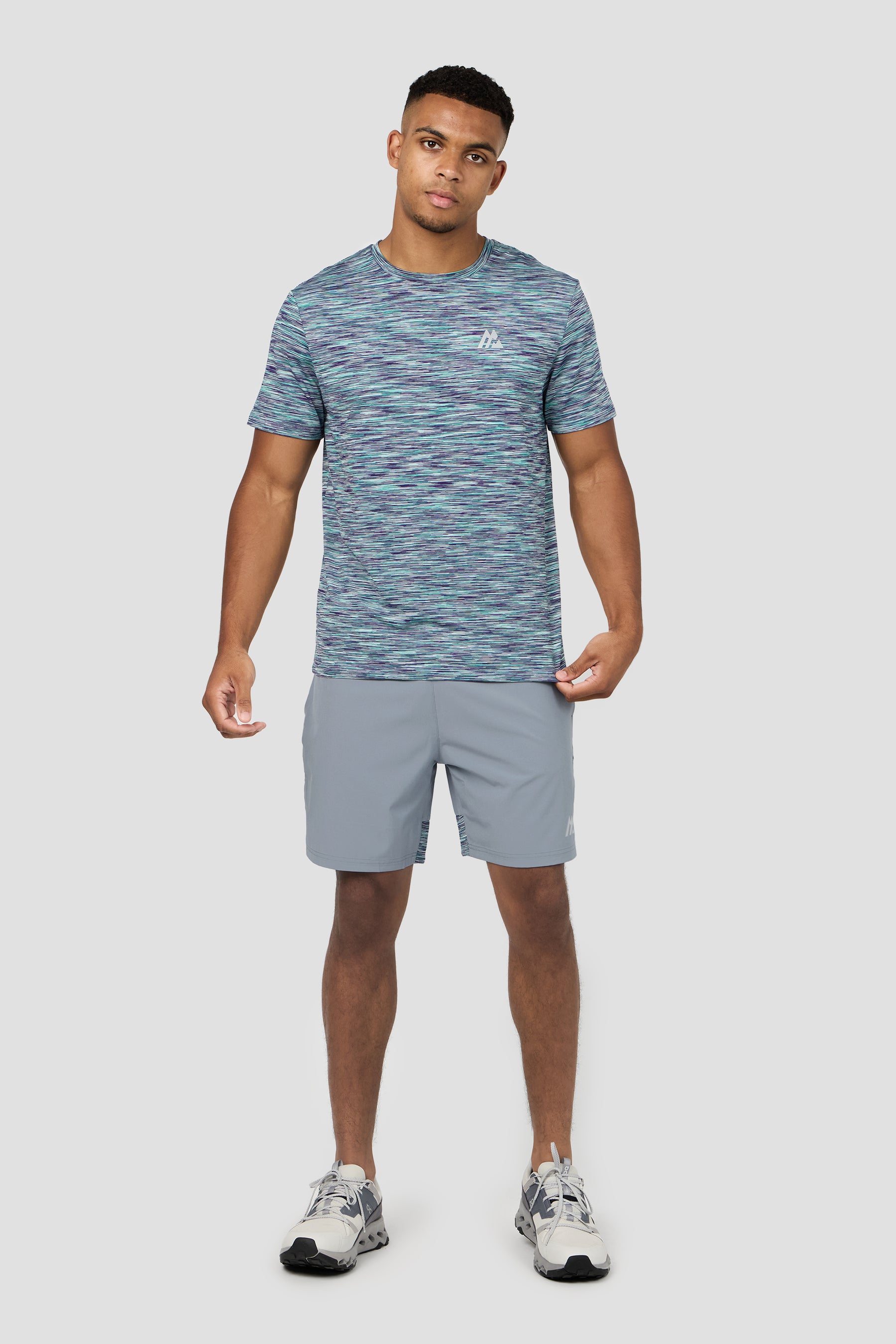 Trail T-Shirt - Grey/Green/Purple