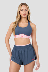 MTX Run Switch Bra - Greyed Indigo/Light Pink