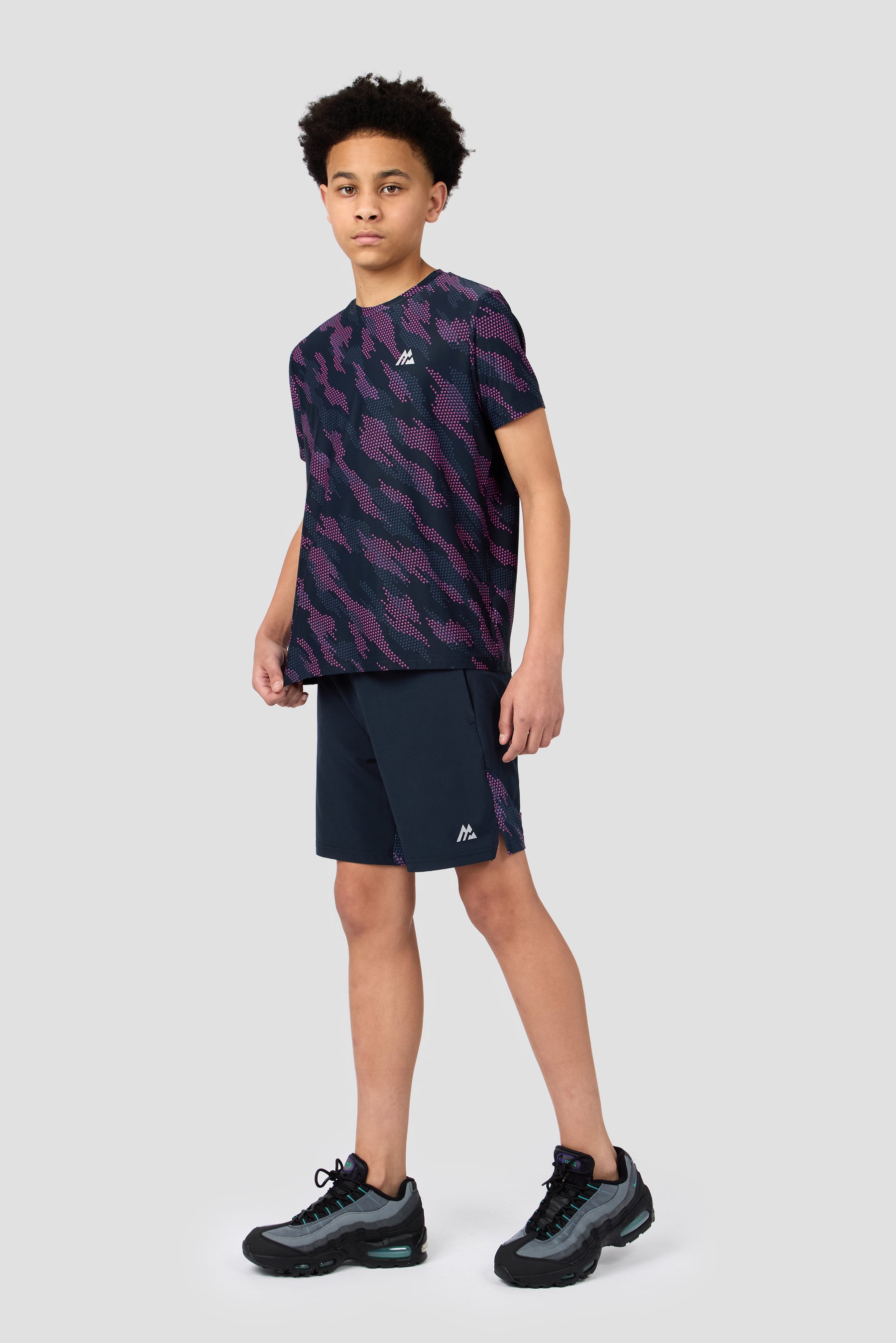Boys Thera T-Shirt - Navy Void/Greyed Indigo/Knockout Pink