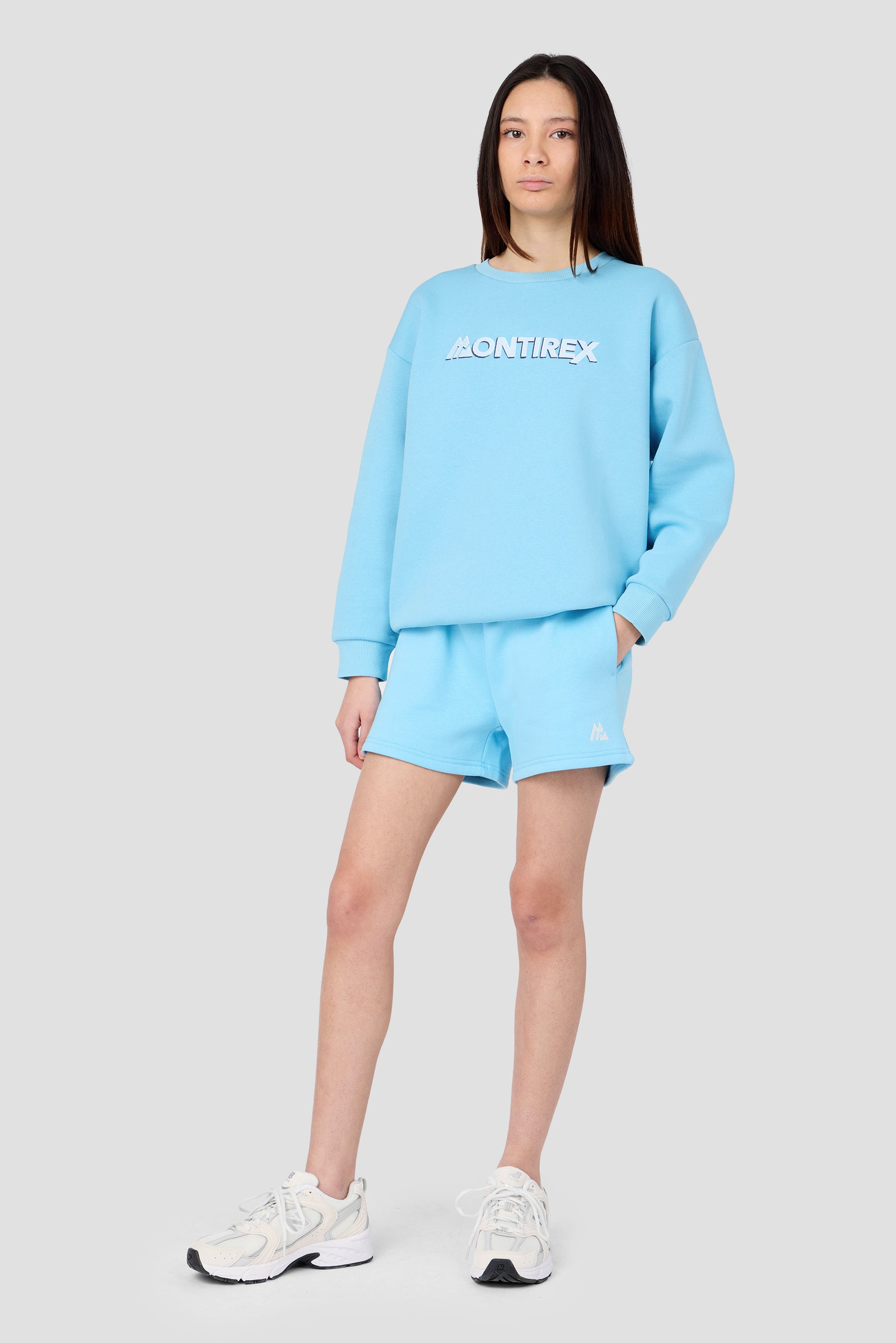 Girls Essence Fleece Short - Seashell Blue