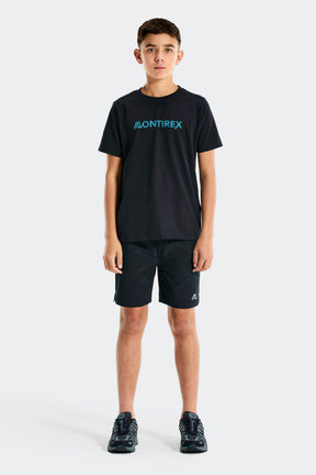 Boys Trail Linear Logo T-Shirt - Midnight Blue