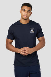 M Box T-Shirt - Midnight Blue/Ice Tango