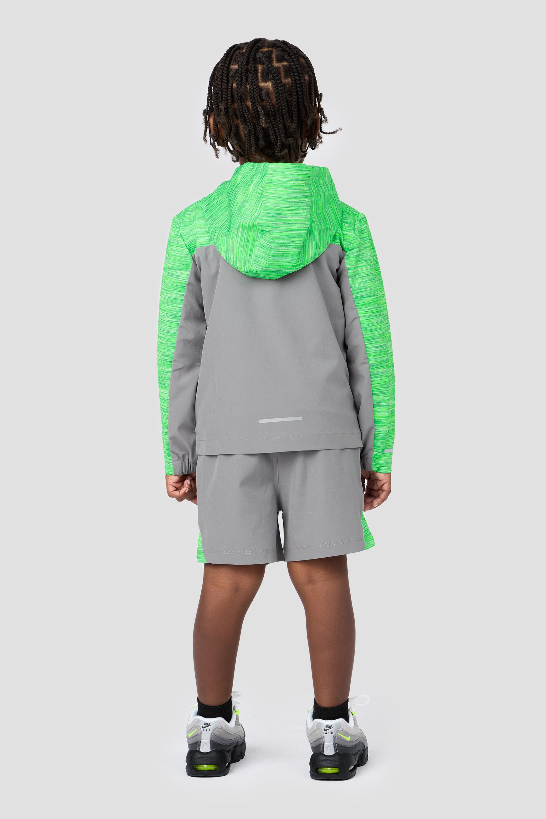 Infant Boys Trail Windbreaker - Grey/Neon Green
