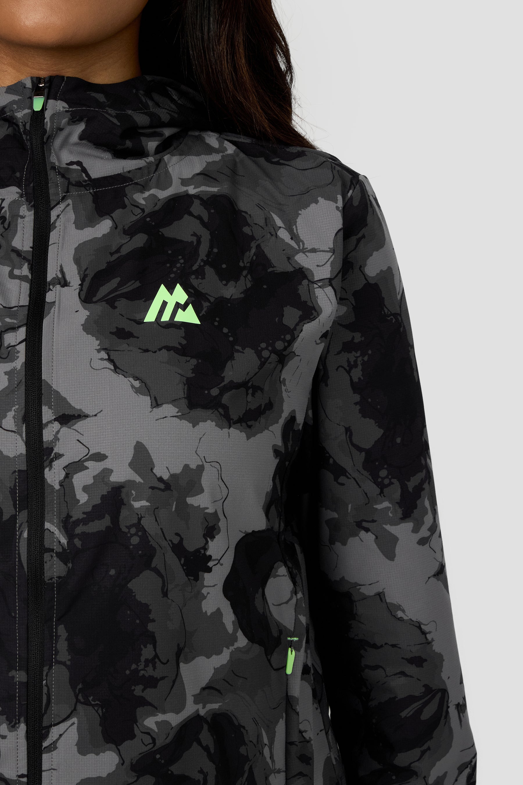 Fusion Print Windbreaker - Black/Winter Sky 
