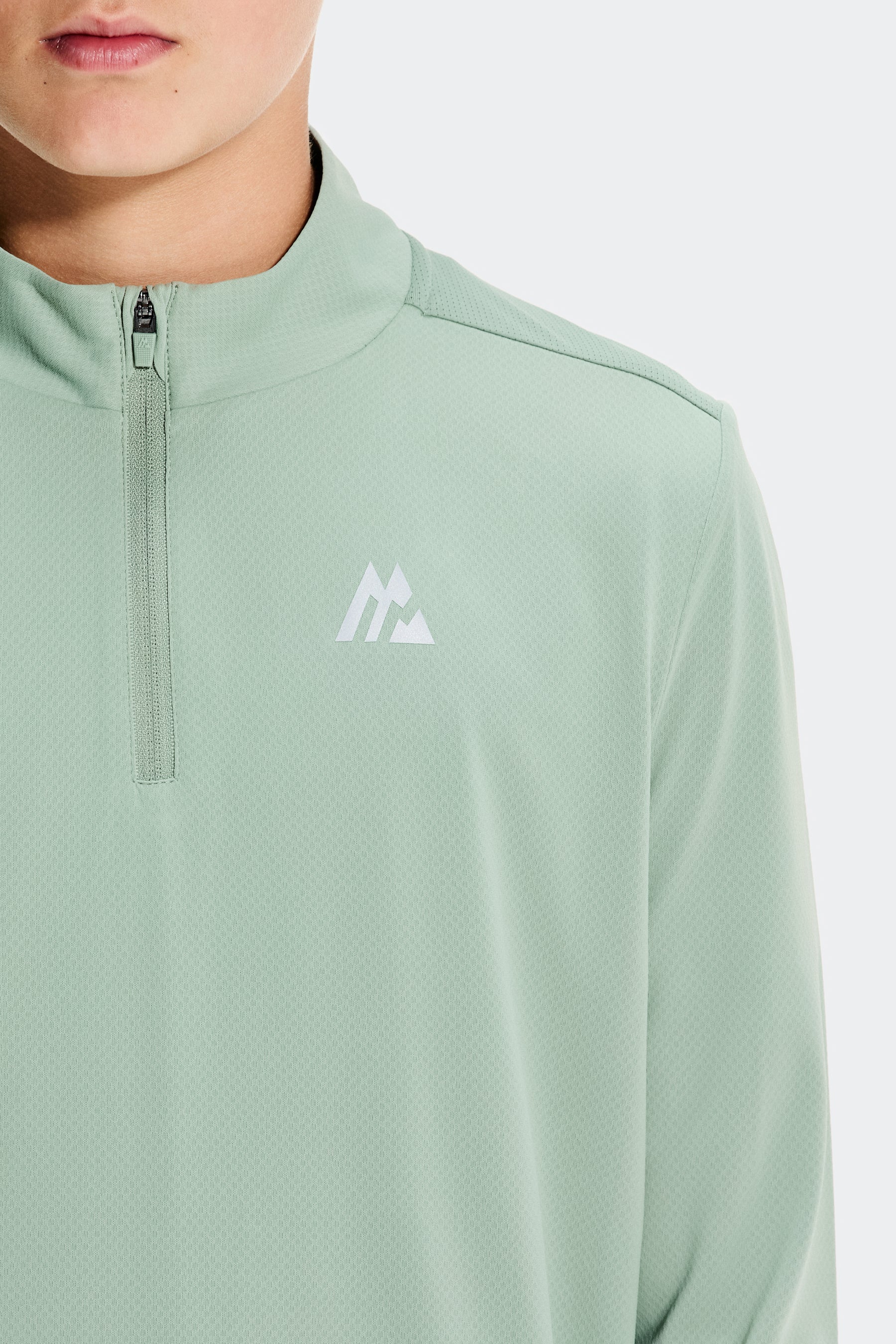 Boys Delta 1/4 Zip - Ash Green