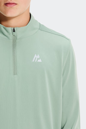 Boys Delta 1/4 Zip - Ash Green