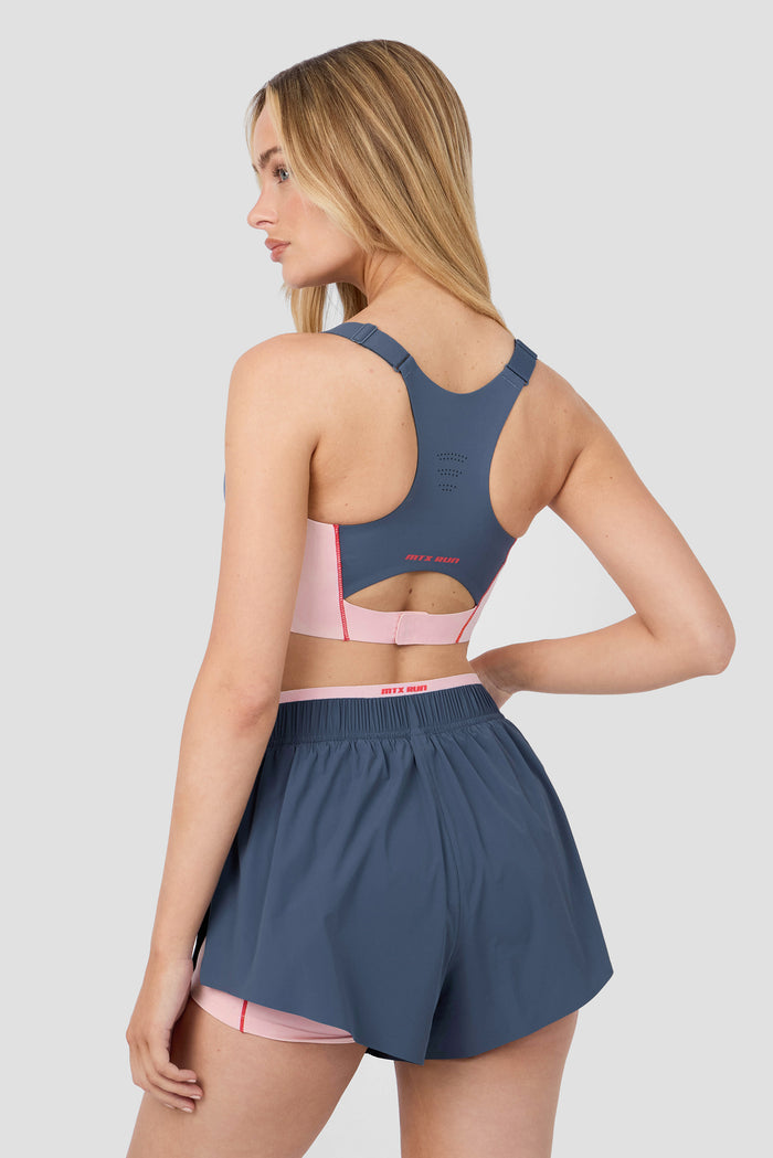 MTX Run Switch Bra - Greyed Indigo/Light Pink