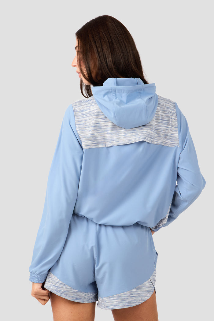 Women's Trail Windbreaker - Light Blue/Grey Multi