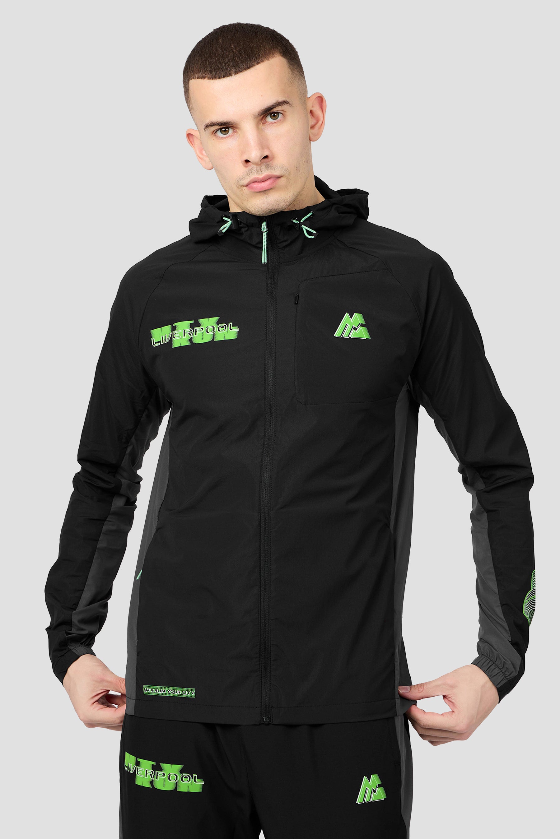 MTX Run City Liverpool Jacket - Black/Asphalt