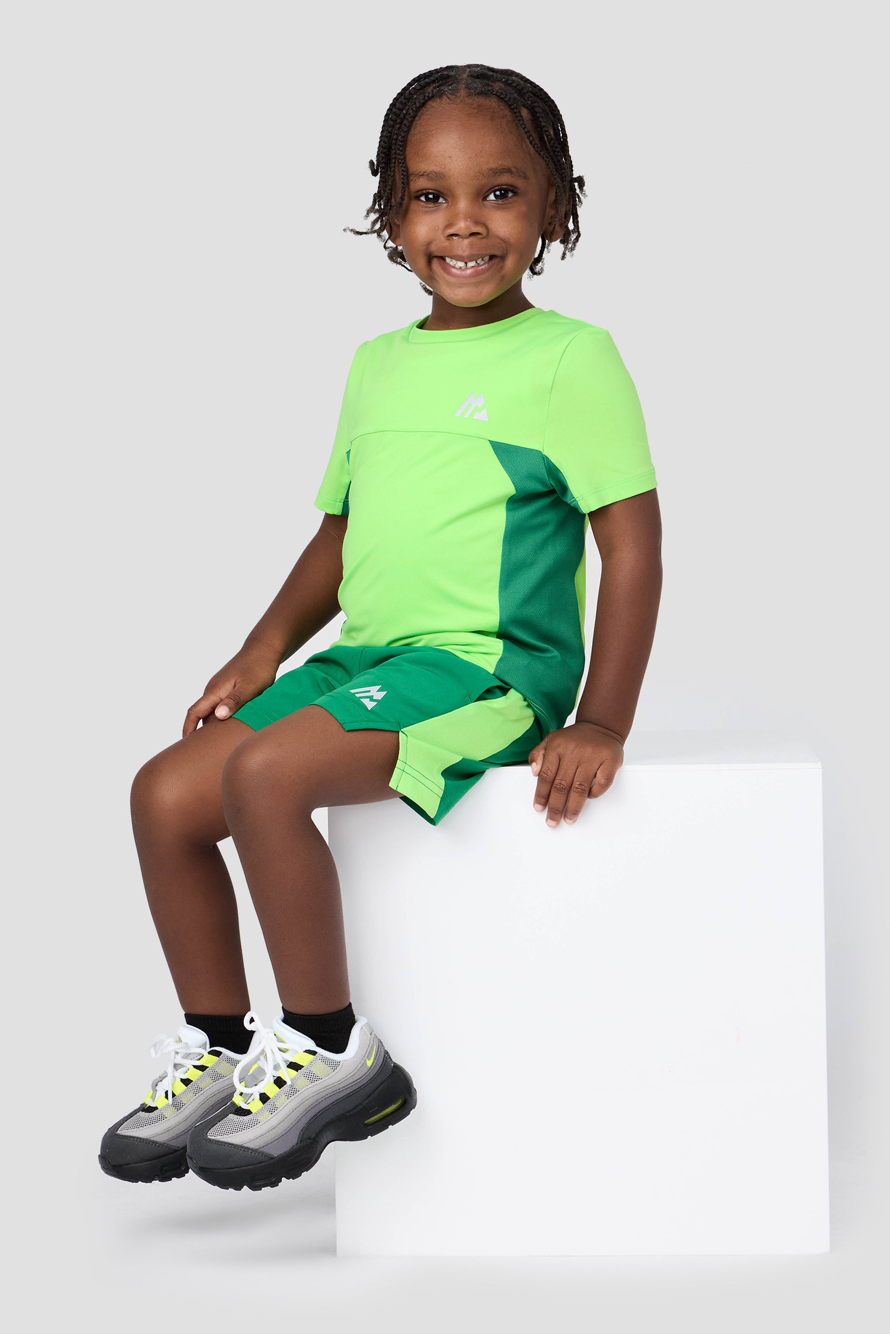 Infant Boys Peak 2.0 T-Shirt/Short Set - Chameleon/Spruce Green