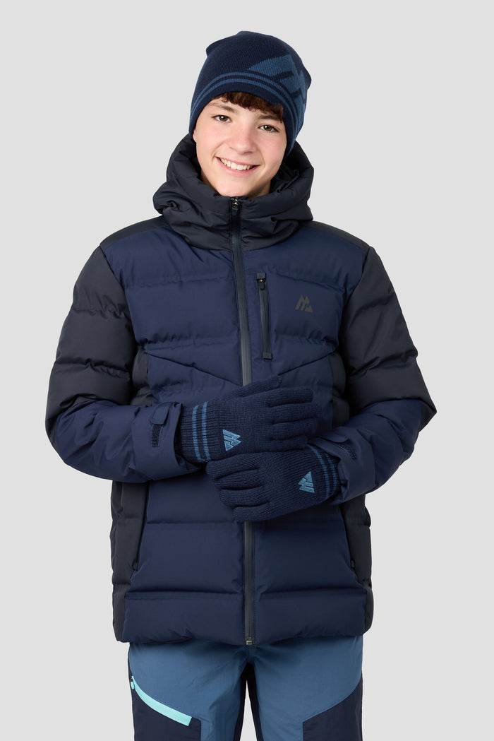 Junior Ibex Beanie/Gloves Set - Midnight Blue/Naval
