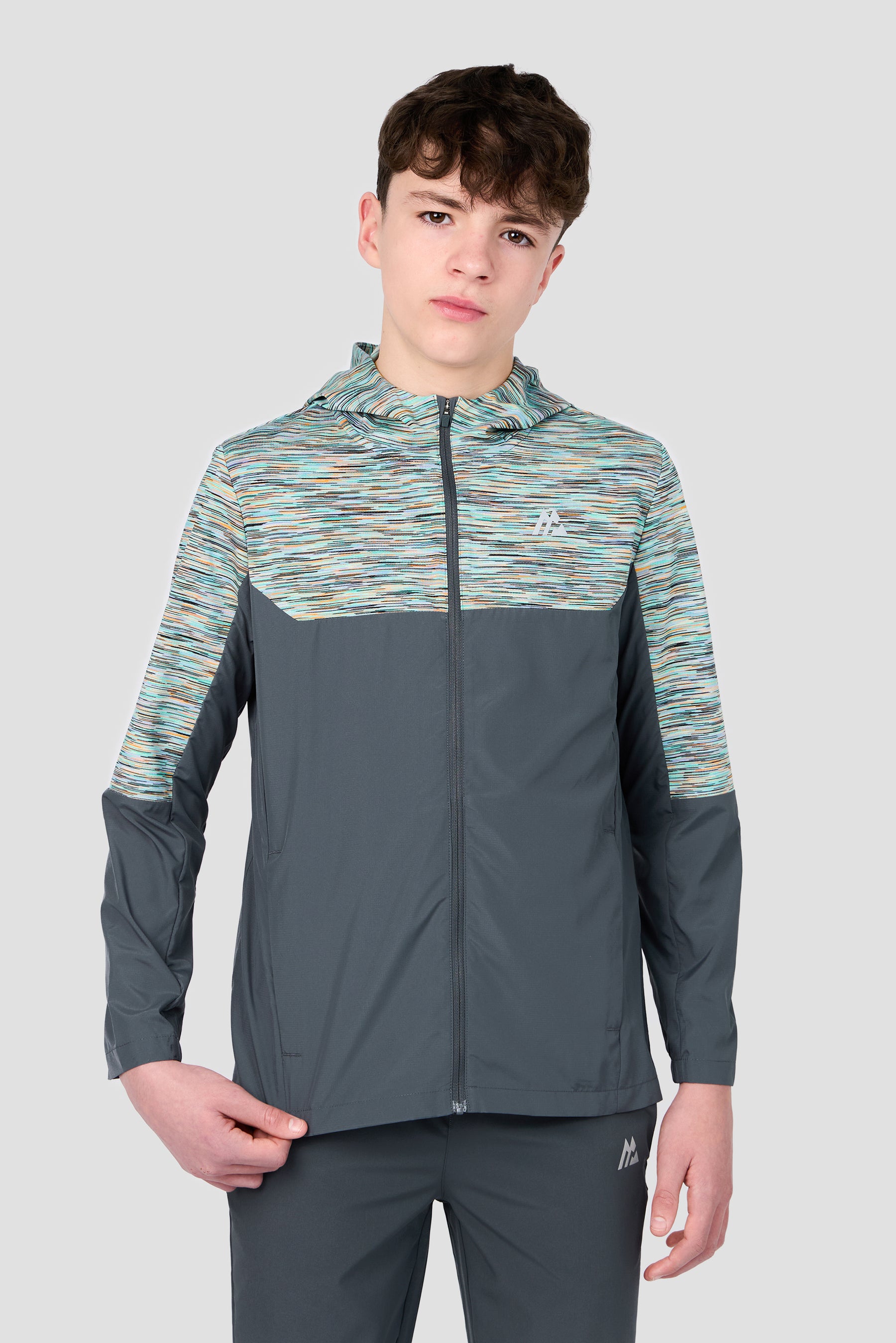 Boys Trail 2.0 Windbreaker - Grey/Pastel Multi/Black