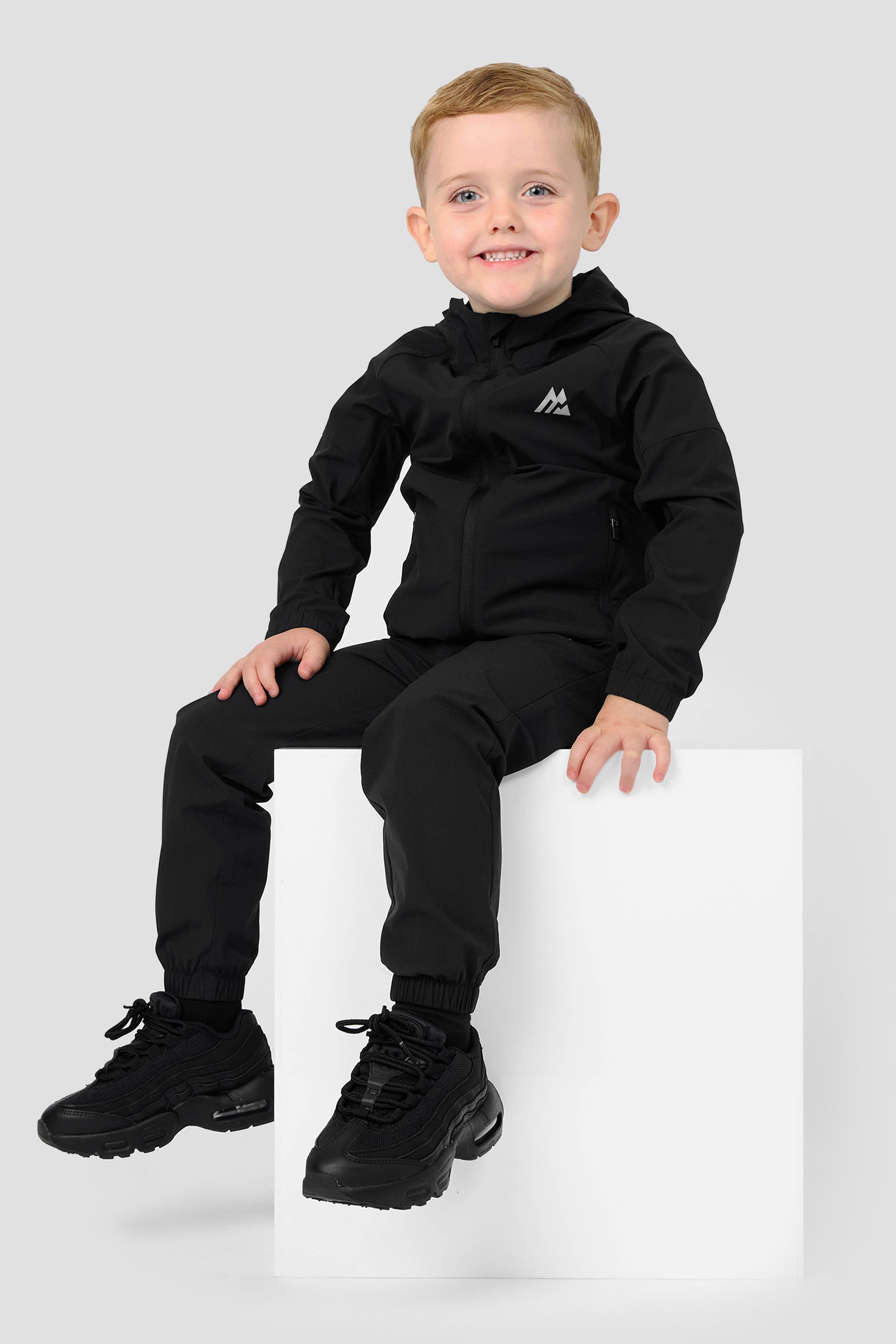 Infant Boys Bolt Jacket/Pant Set - Black 