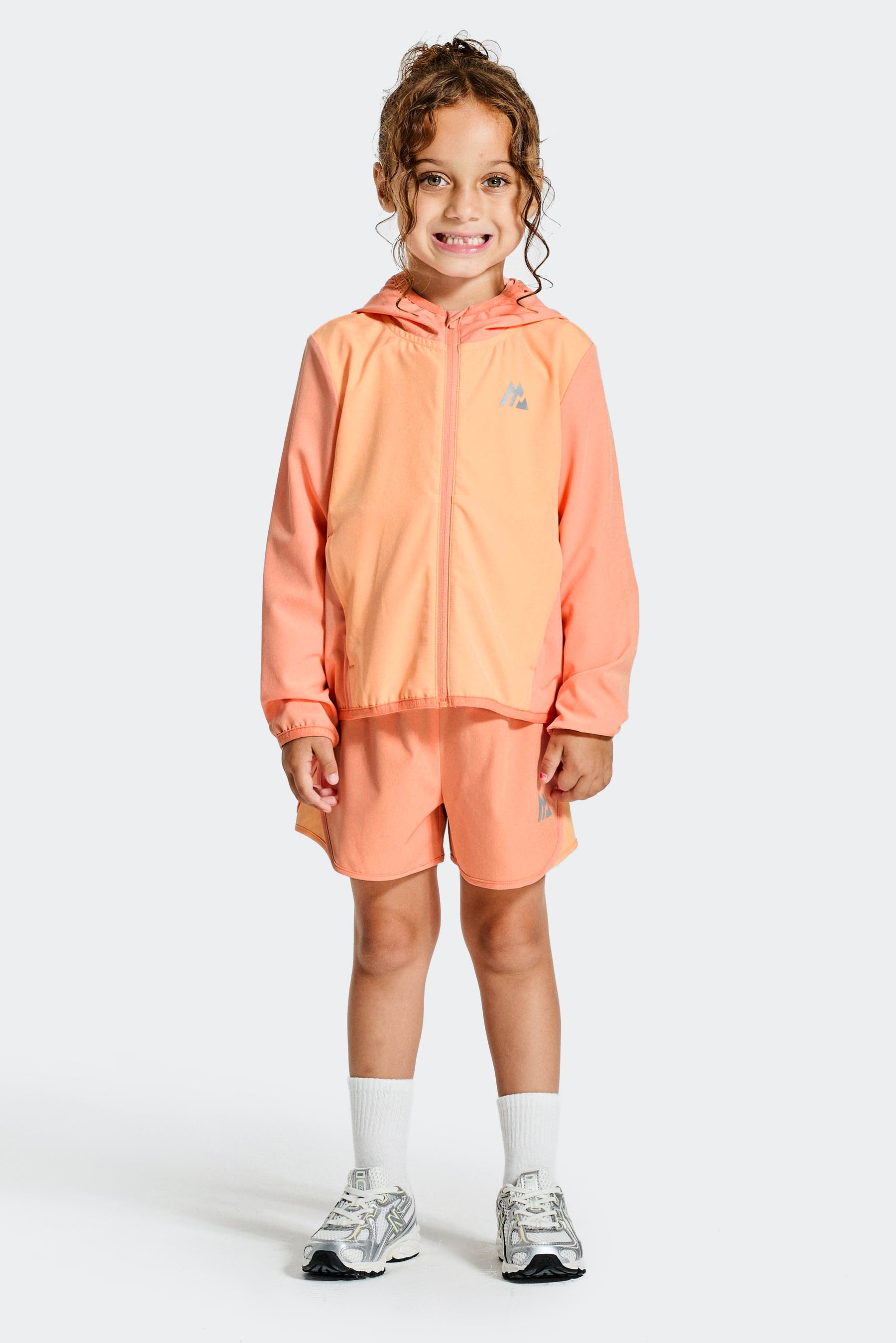 Infant Girl's Bounce Windbreaker/Short Set - Peach Punch/Apricot Blush