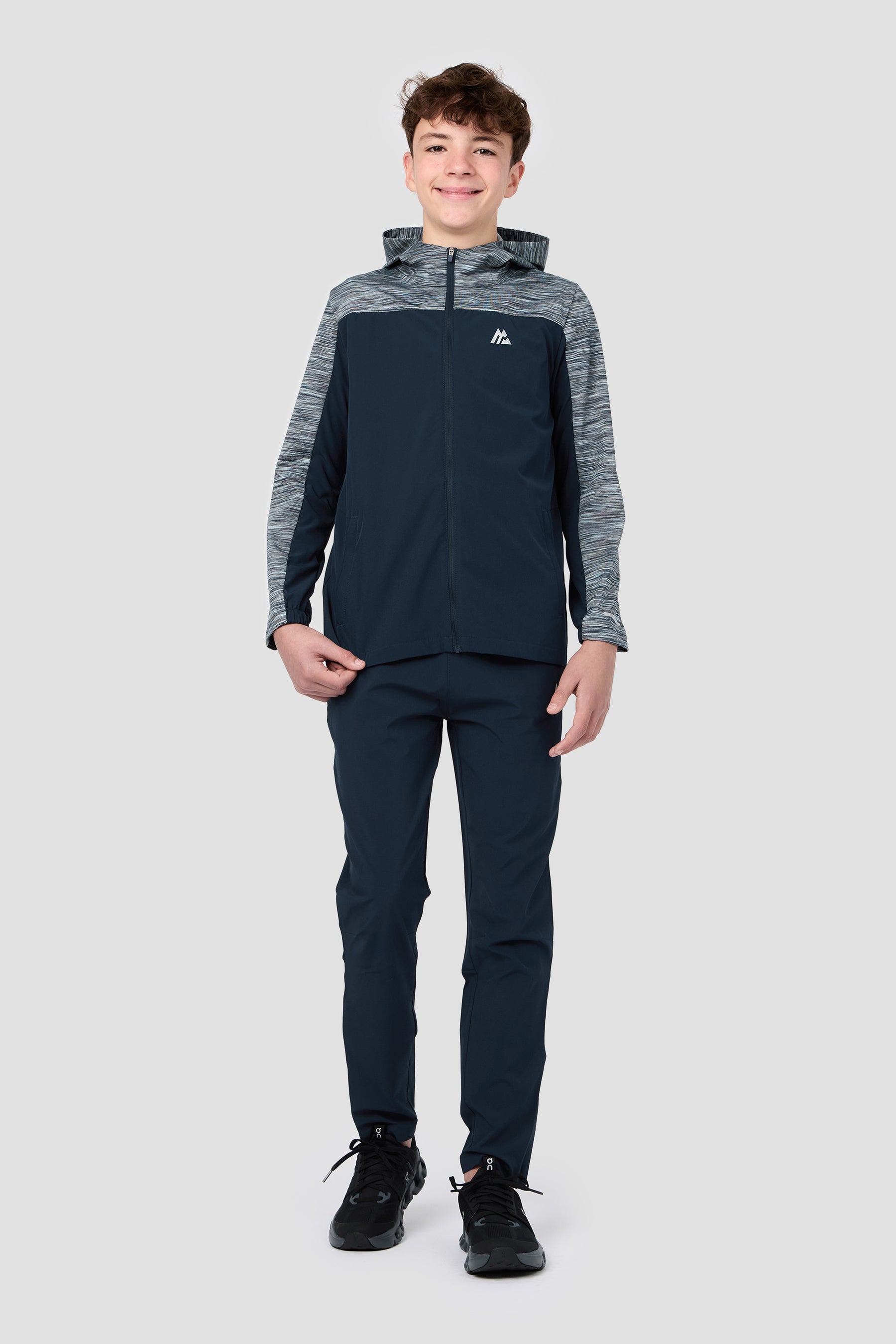 Boys Trail Windbreaker - Navy/Blue/Grey