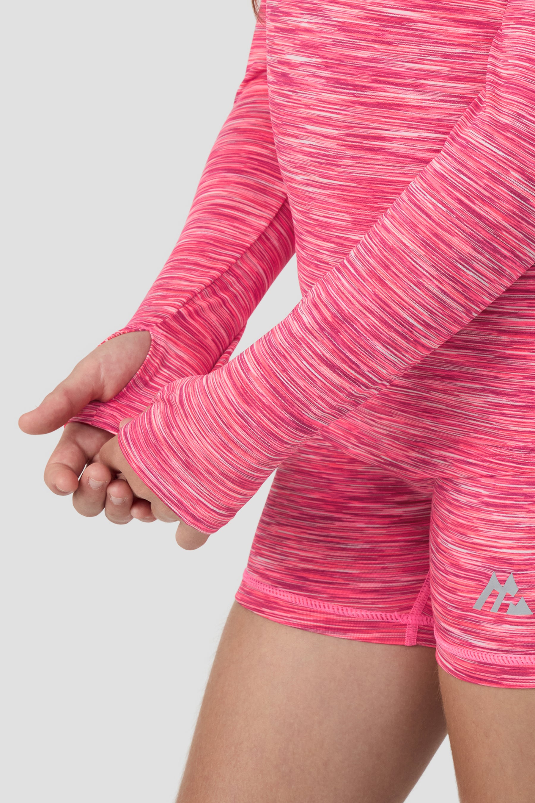 Girls Trail 1/4 Zip - Fuschia/White