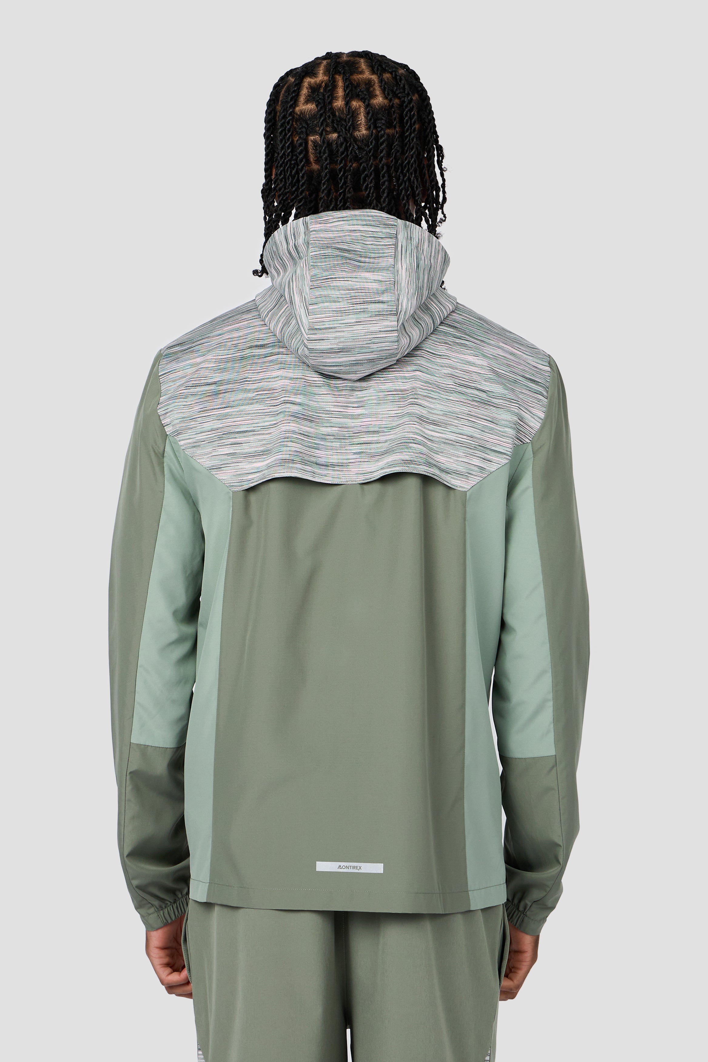 Montirex Trail Windbreaker Green Slate/Pink | Sportswear Gymwear