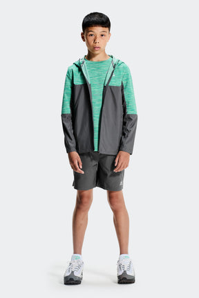 Boys Trail T-Shirt - Grey/Jade