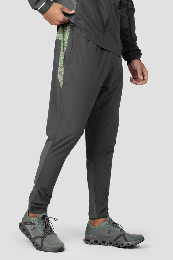 Trail Panel 2.0 Running Pant - Grey/Neon Green