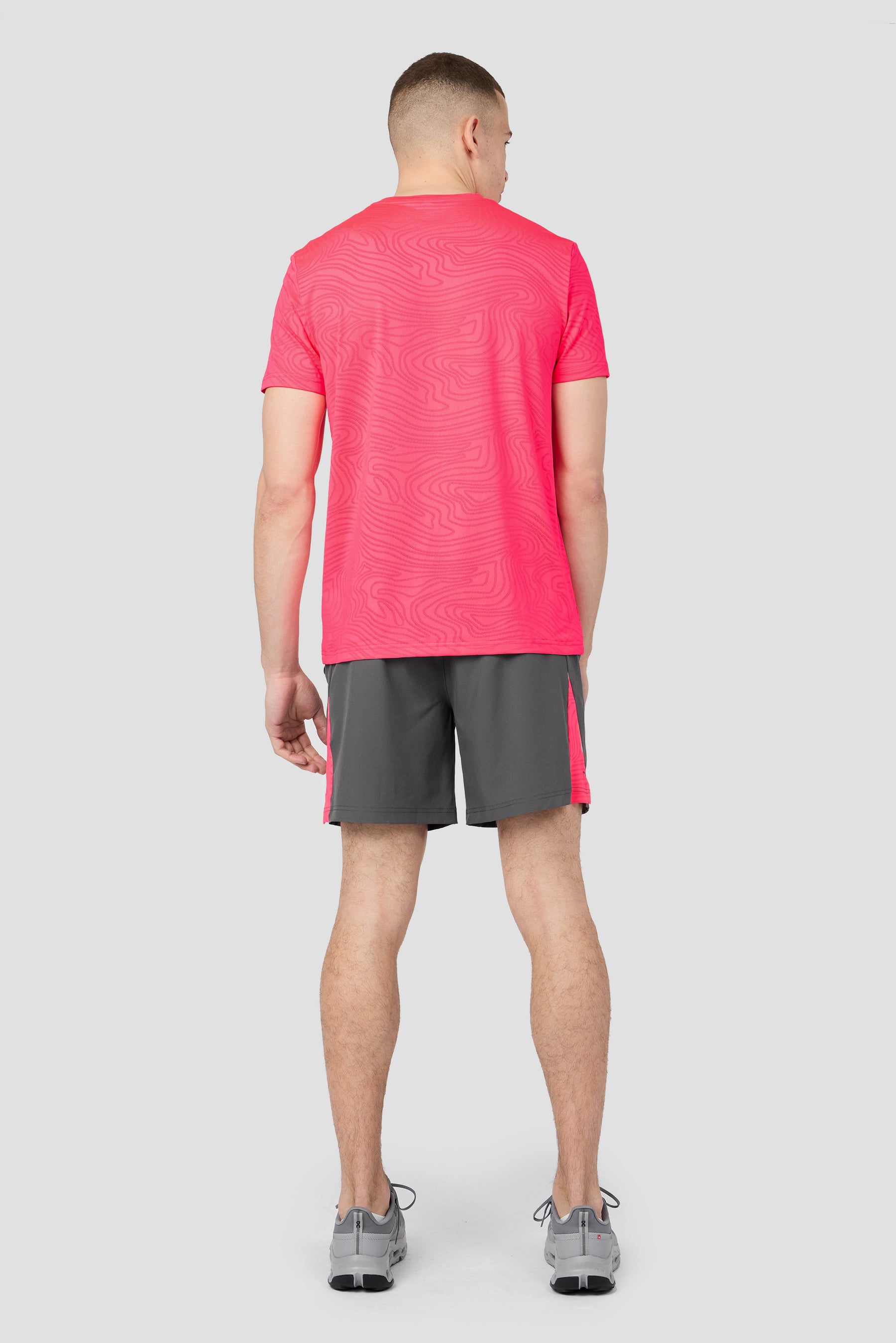 Tide Short - Cement Grey/Shocking Pink