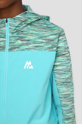 Boy's Trail Windbreaker - Blue/Teal/Green