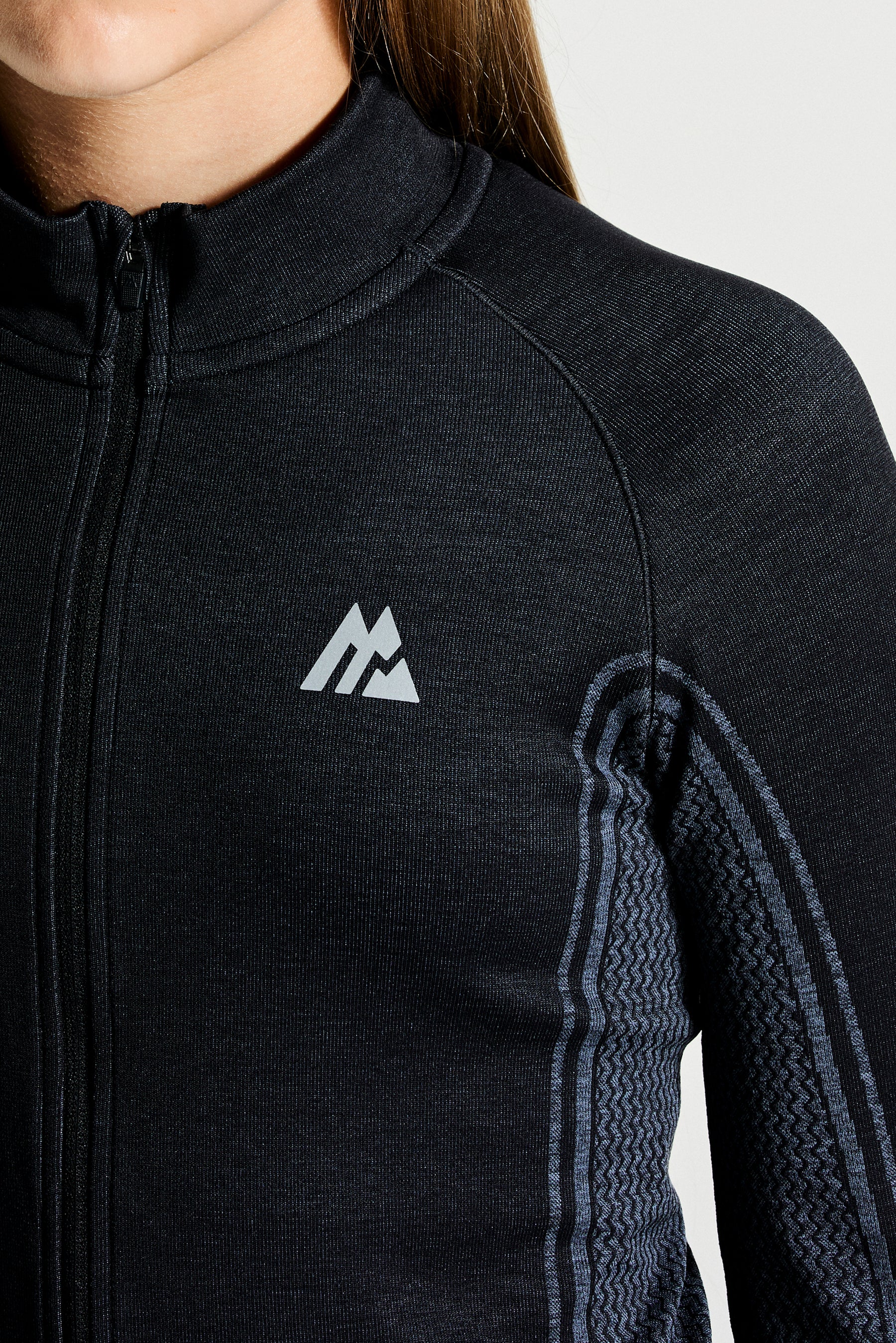 Girls Harmony Full Zip - Black/Cadet Grey